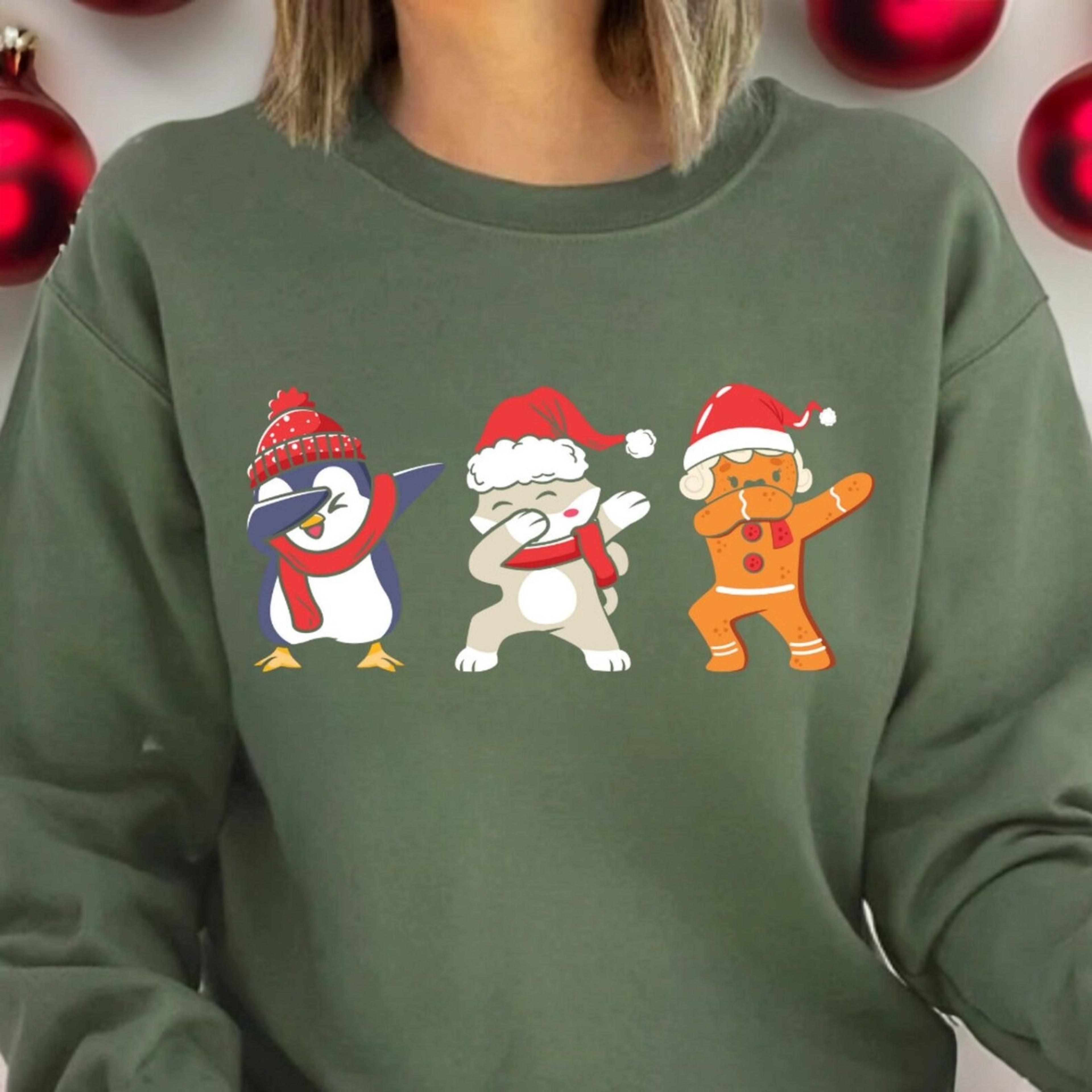 penguin and friends christmas sweatshirt animal crewneck