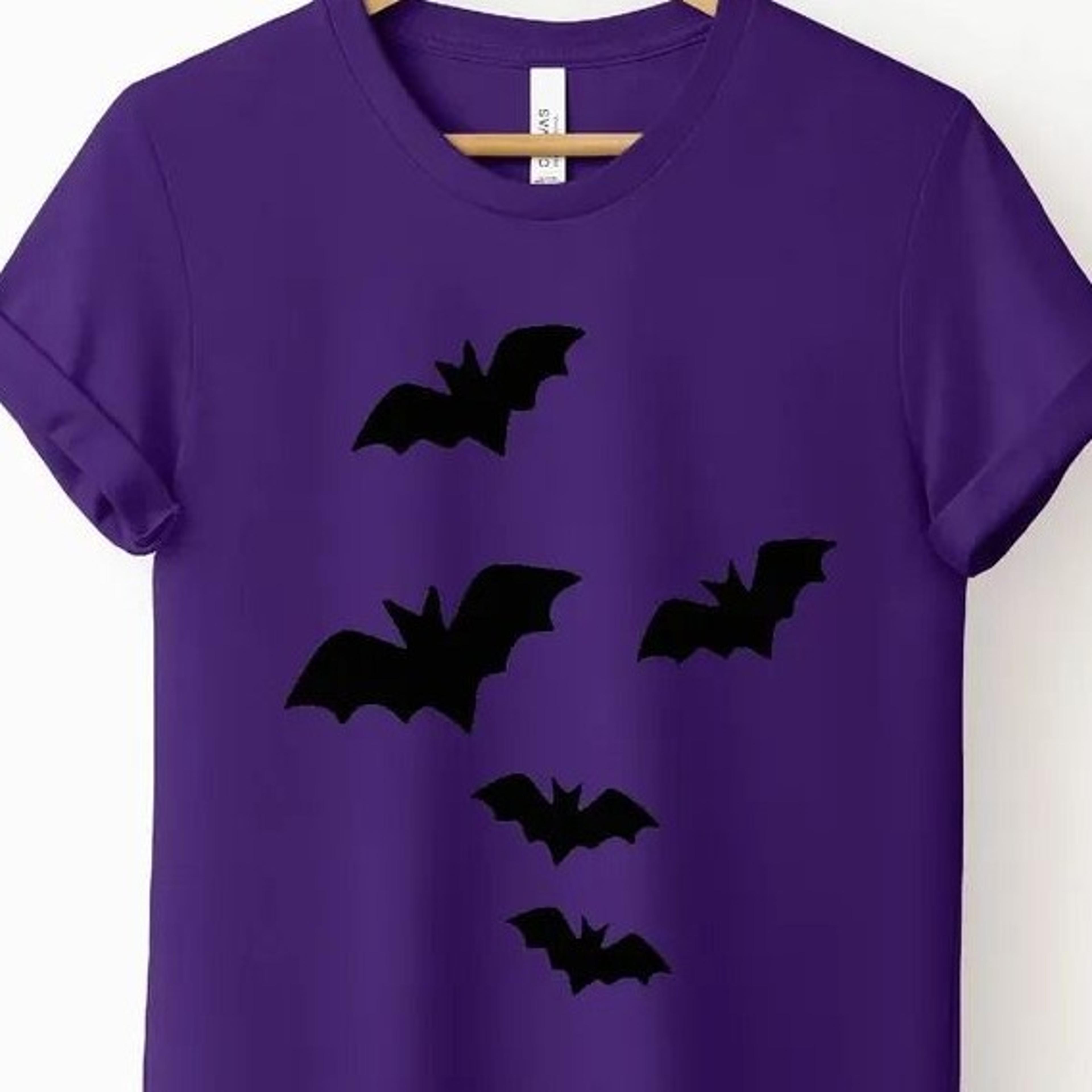 bat halloween t-shirt spooky vampire bats fall