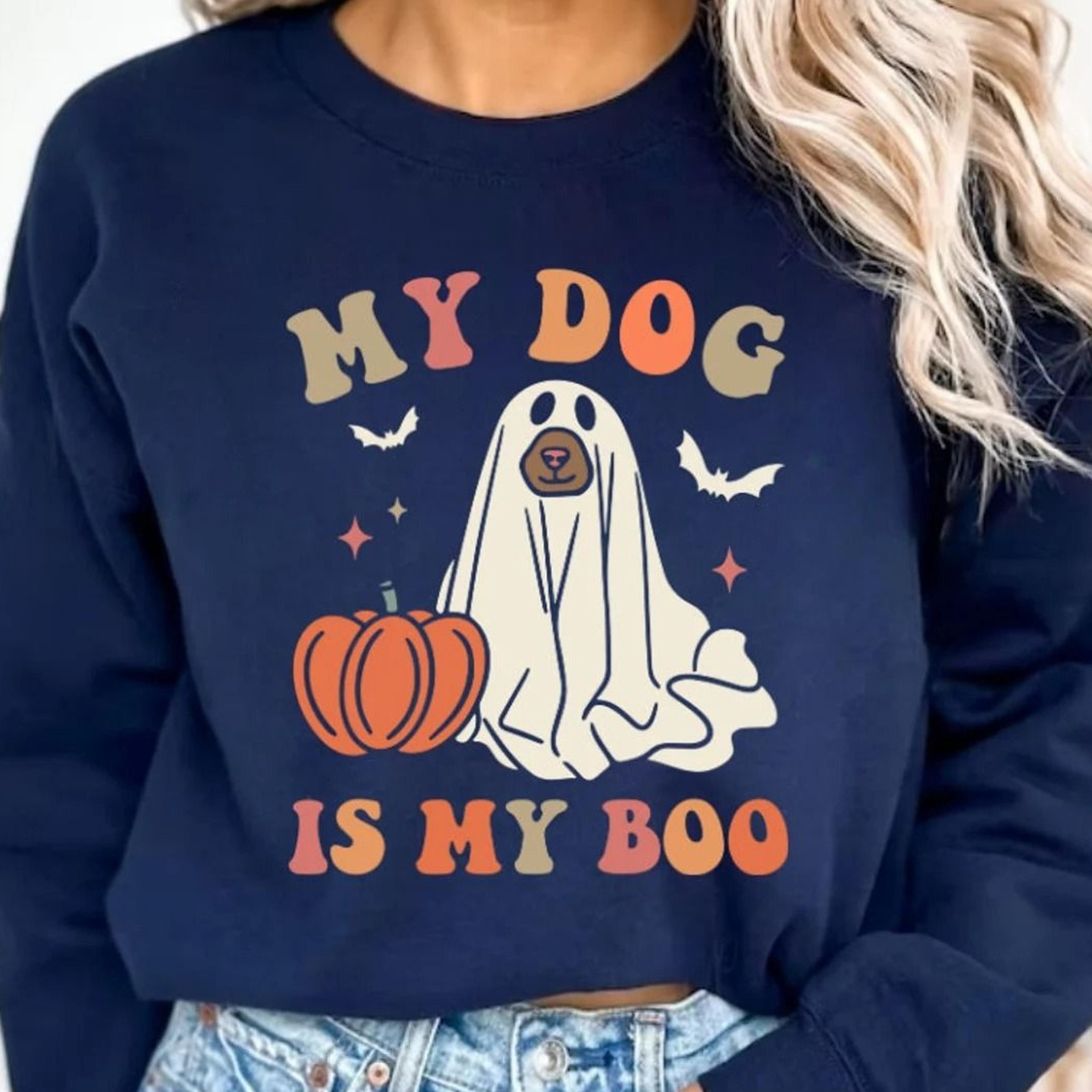 dog mom halloween shirt my dog is my boo, animal lover gift