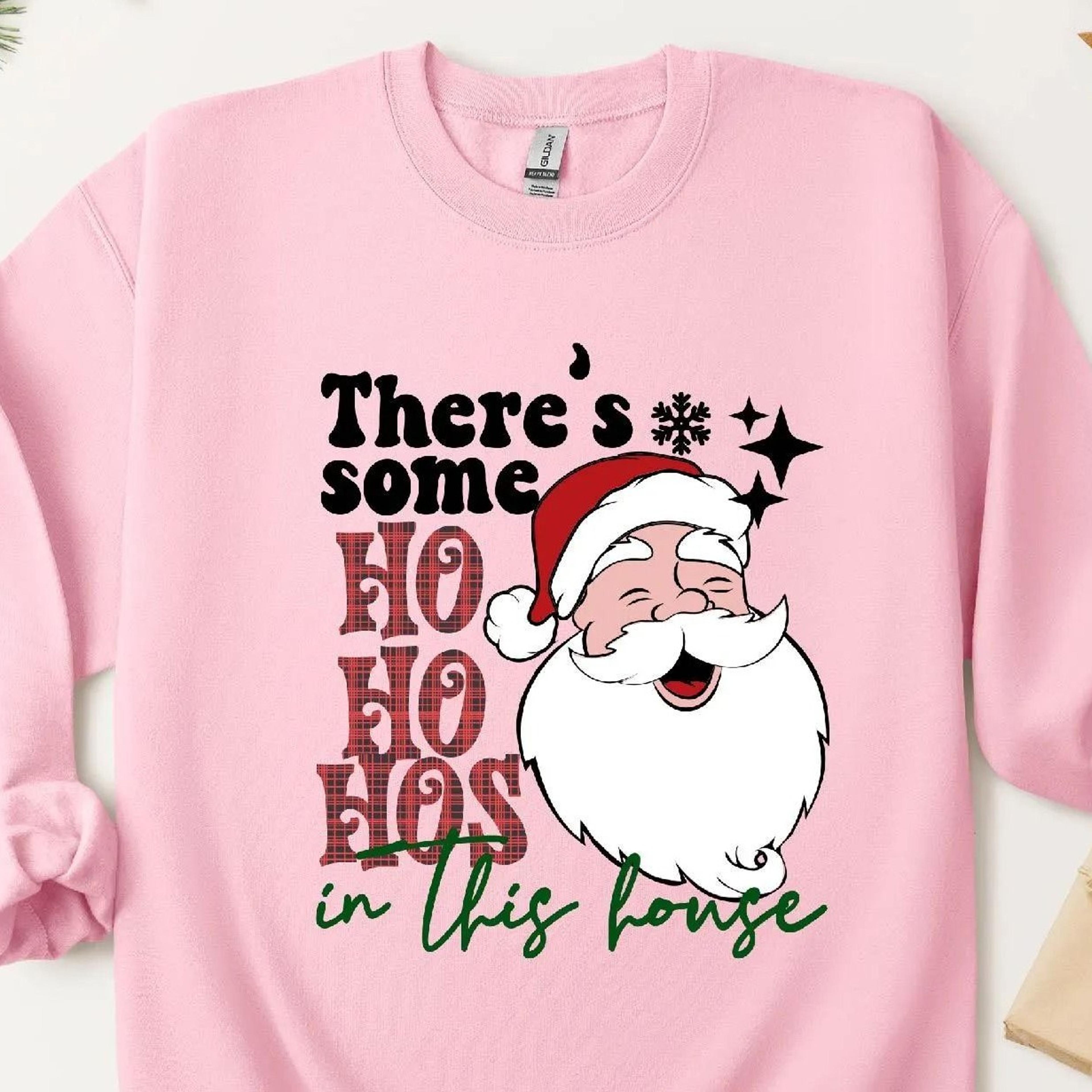 funny santa christmas shirt, ho ho ho family holiday