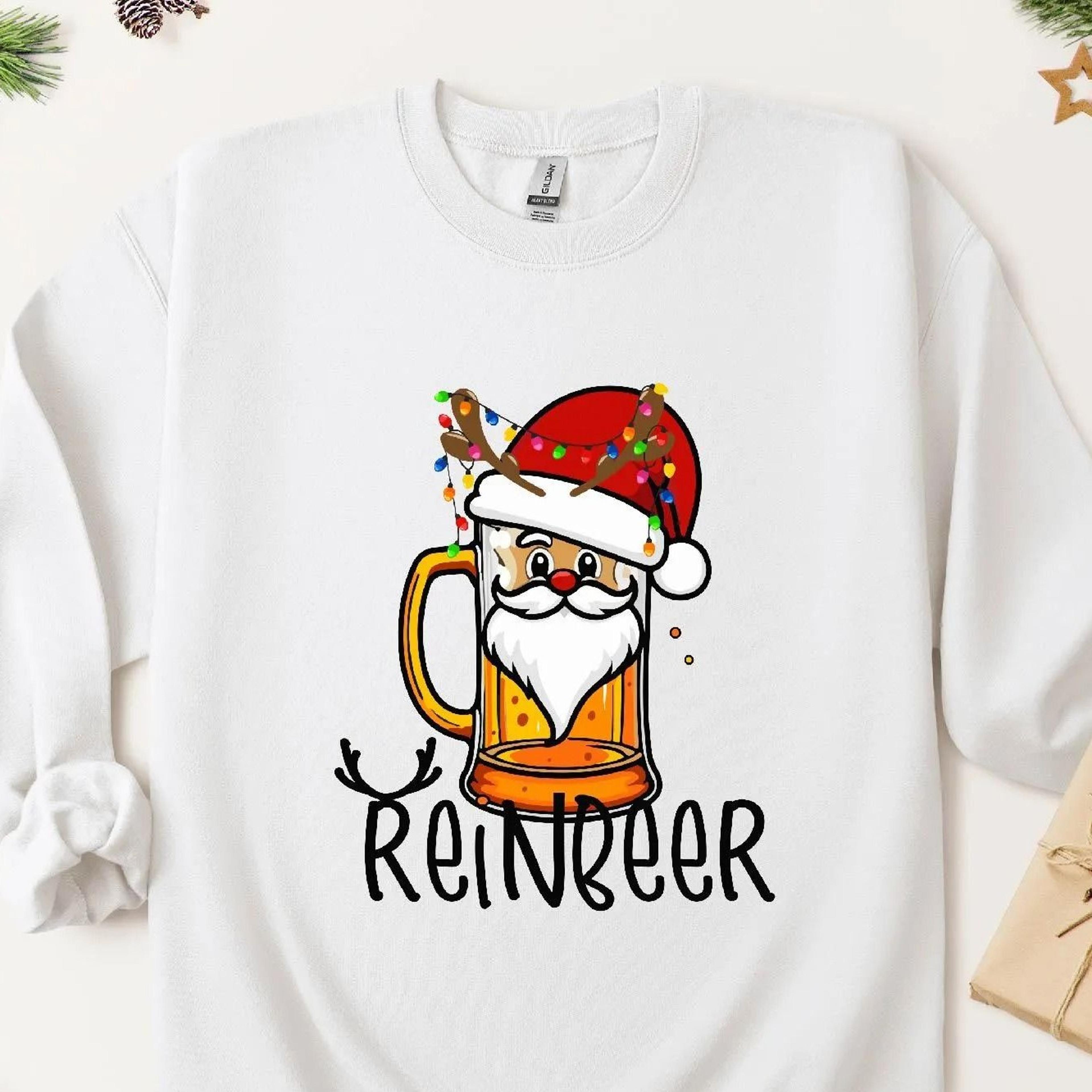 christmas reinbeer sweatshirt funny beer lover