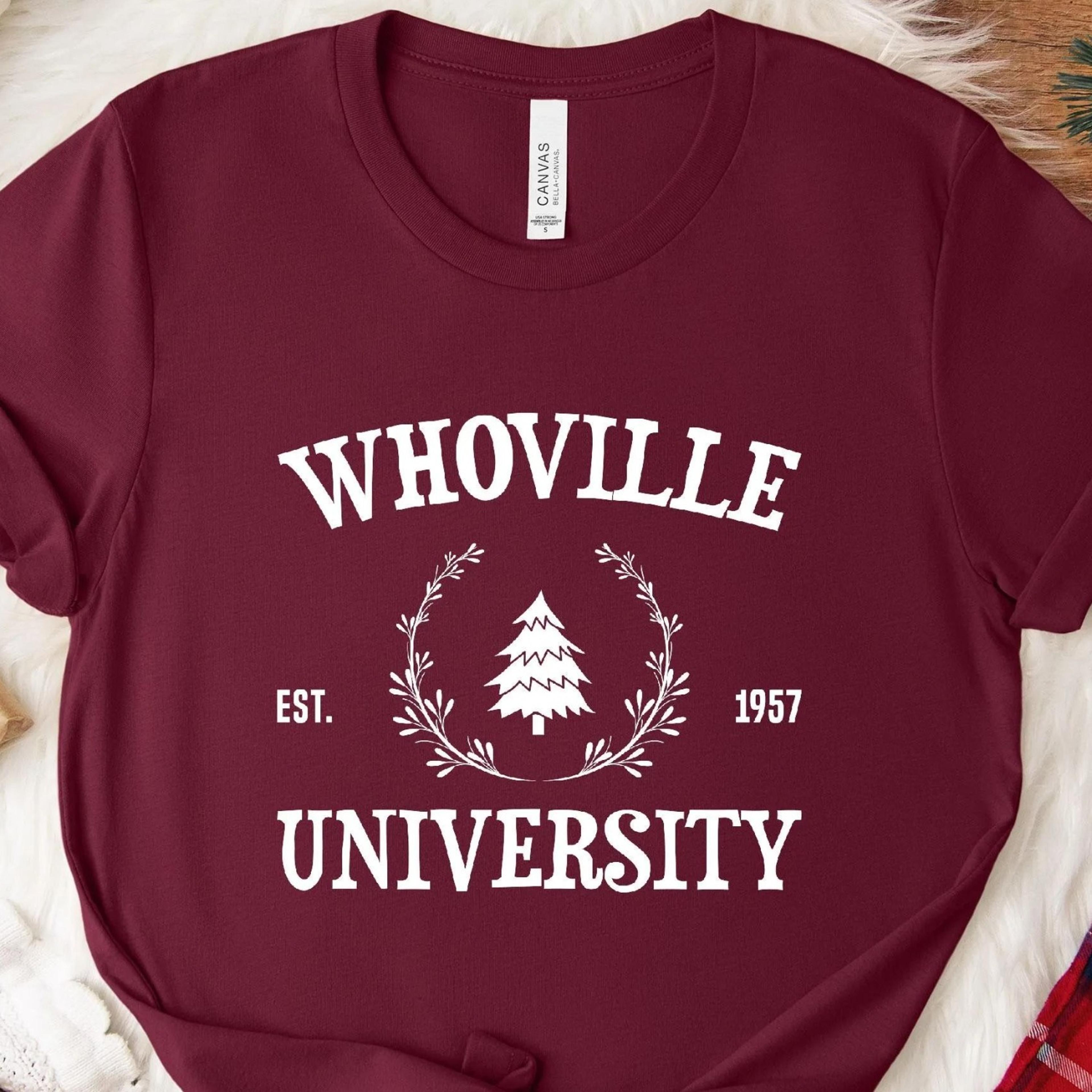 whoville university christmas t-shirt dr seuss holiday tee