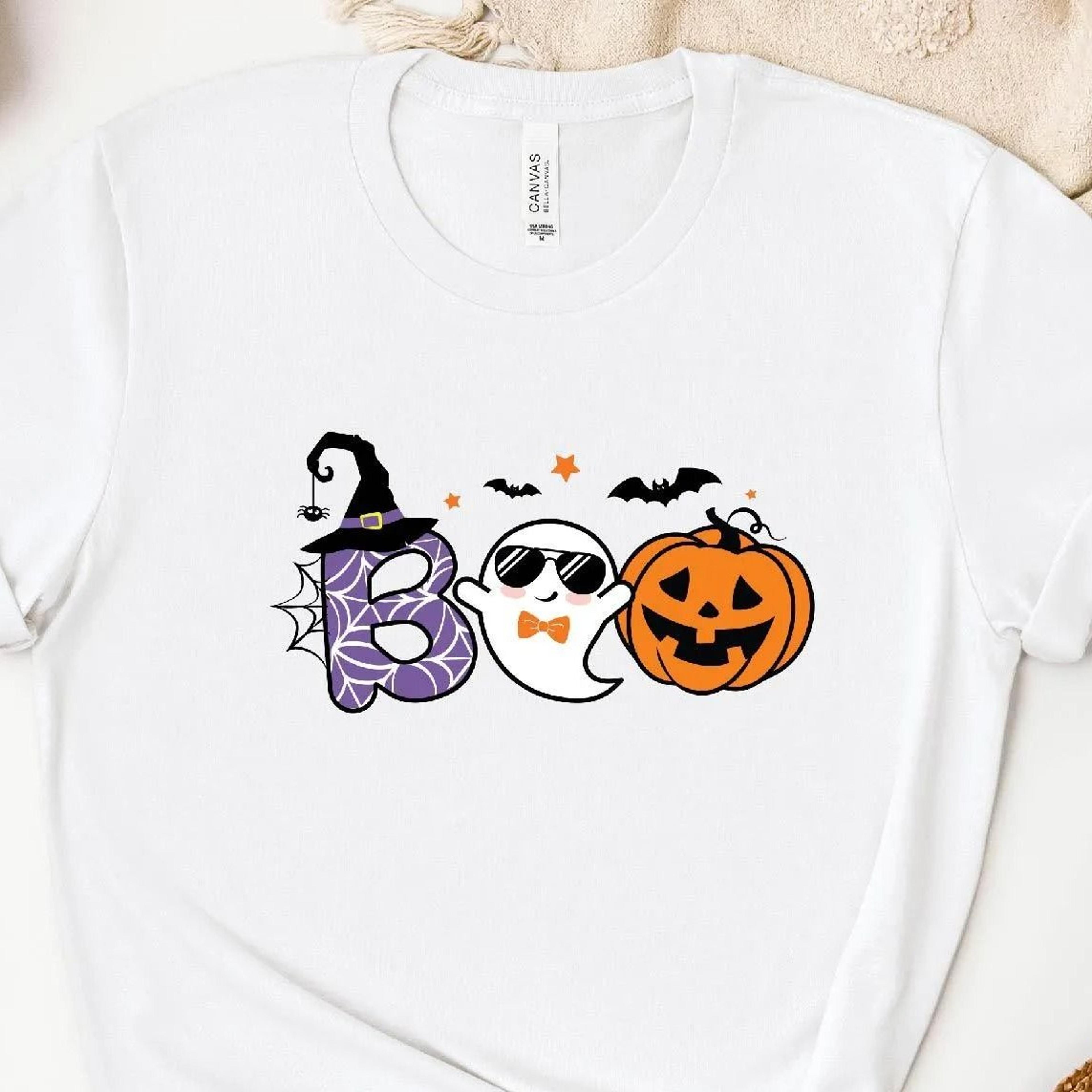 cute ghost halloween t shirt, hey boo t shirt