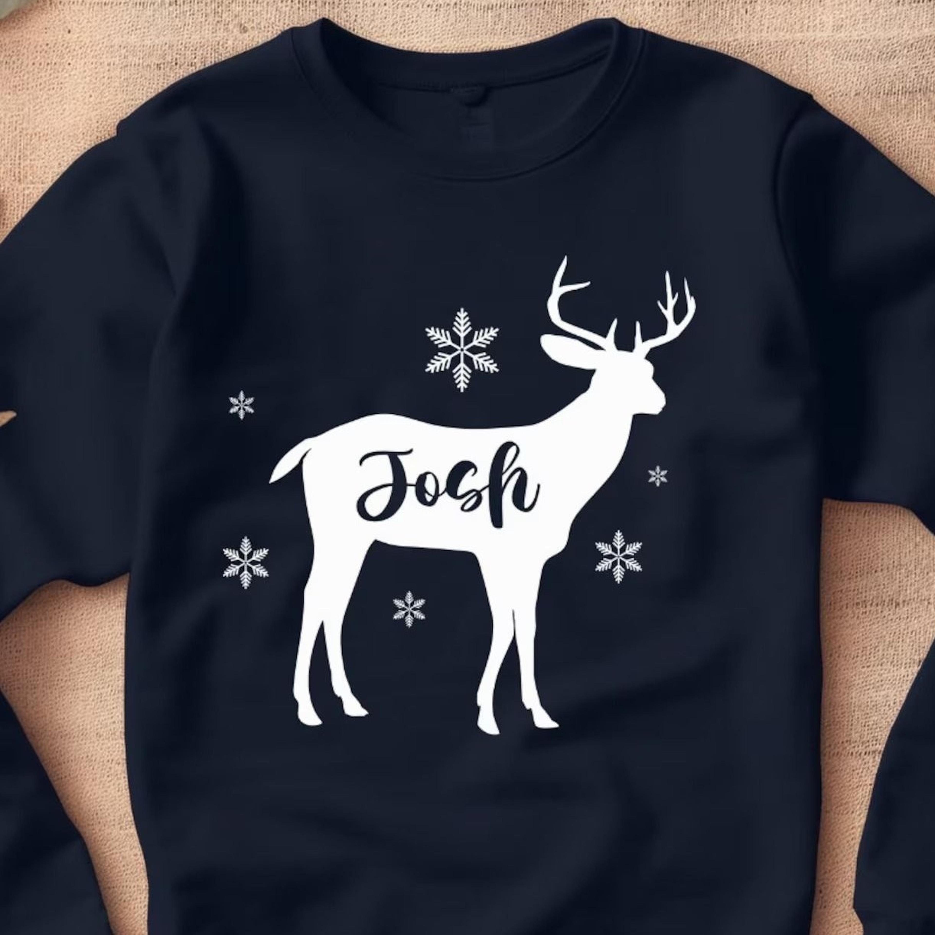 matching family christmas sweatshirt papa reindeer
