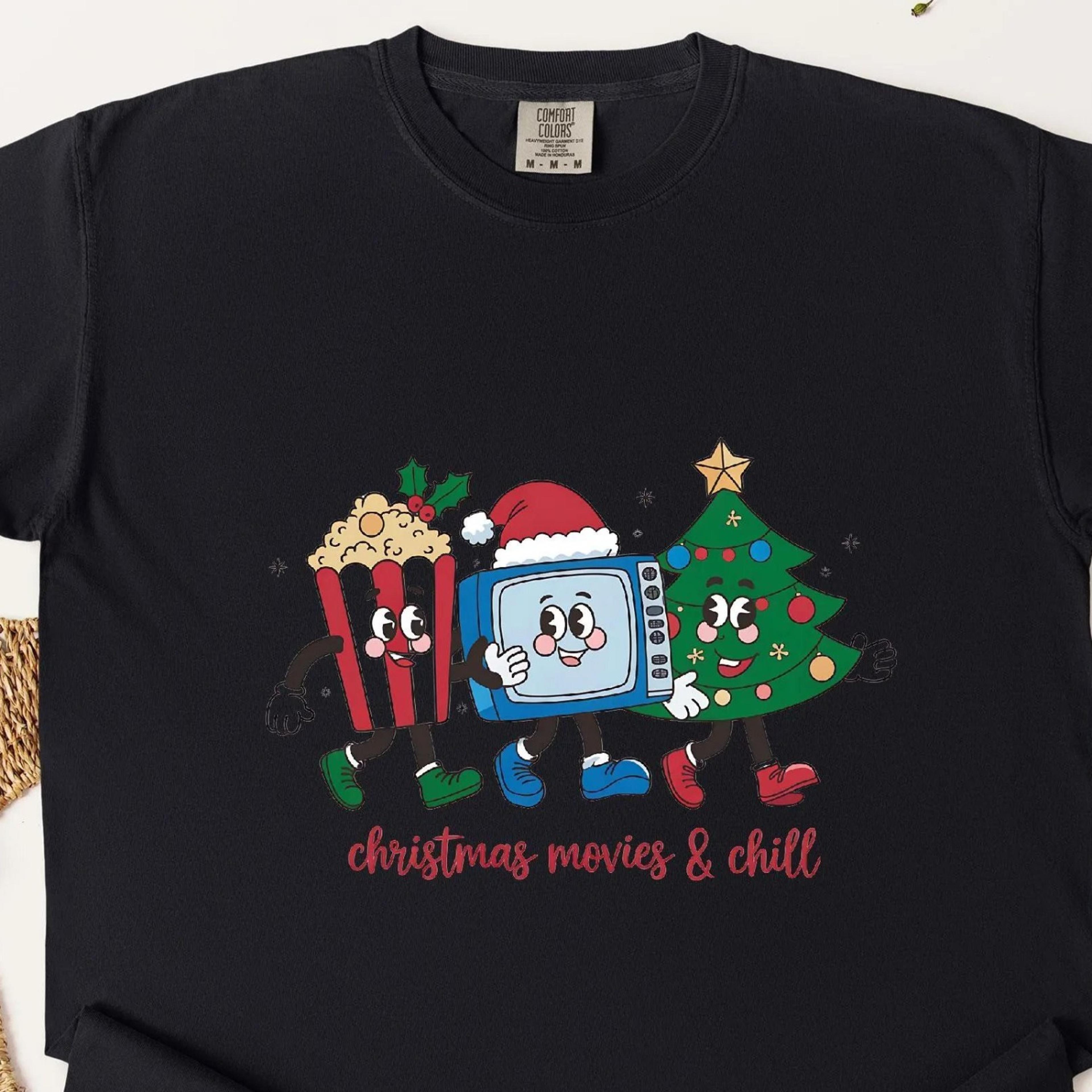 christmas movies t shirt festive holiday tee