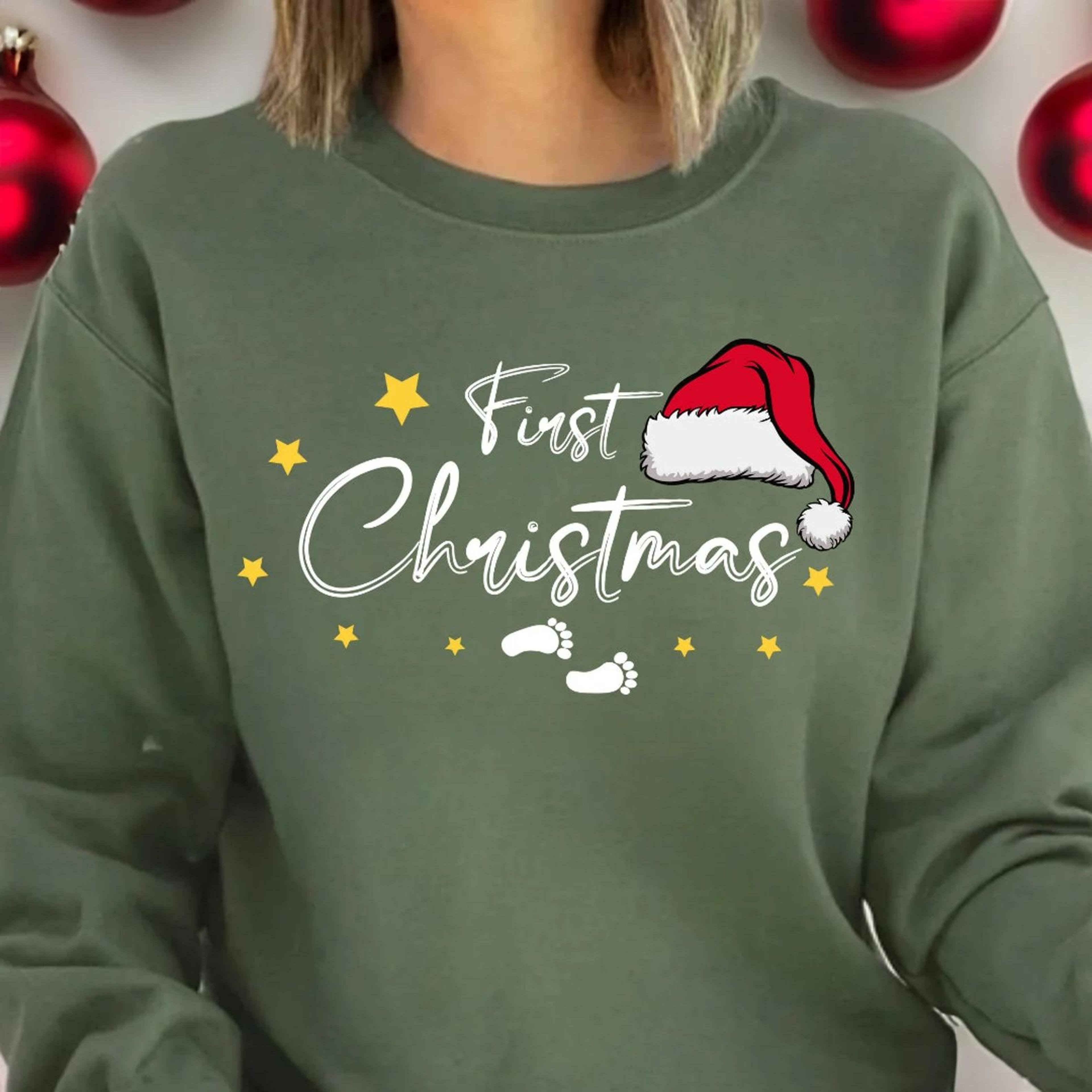 first christmas baby shirt family holiday tee