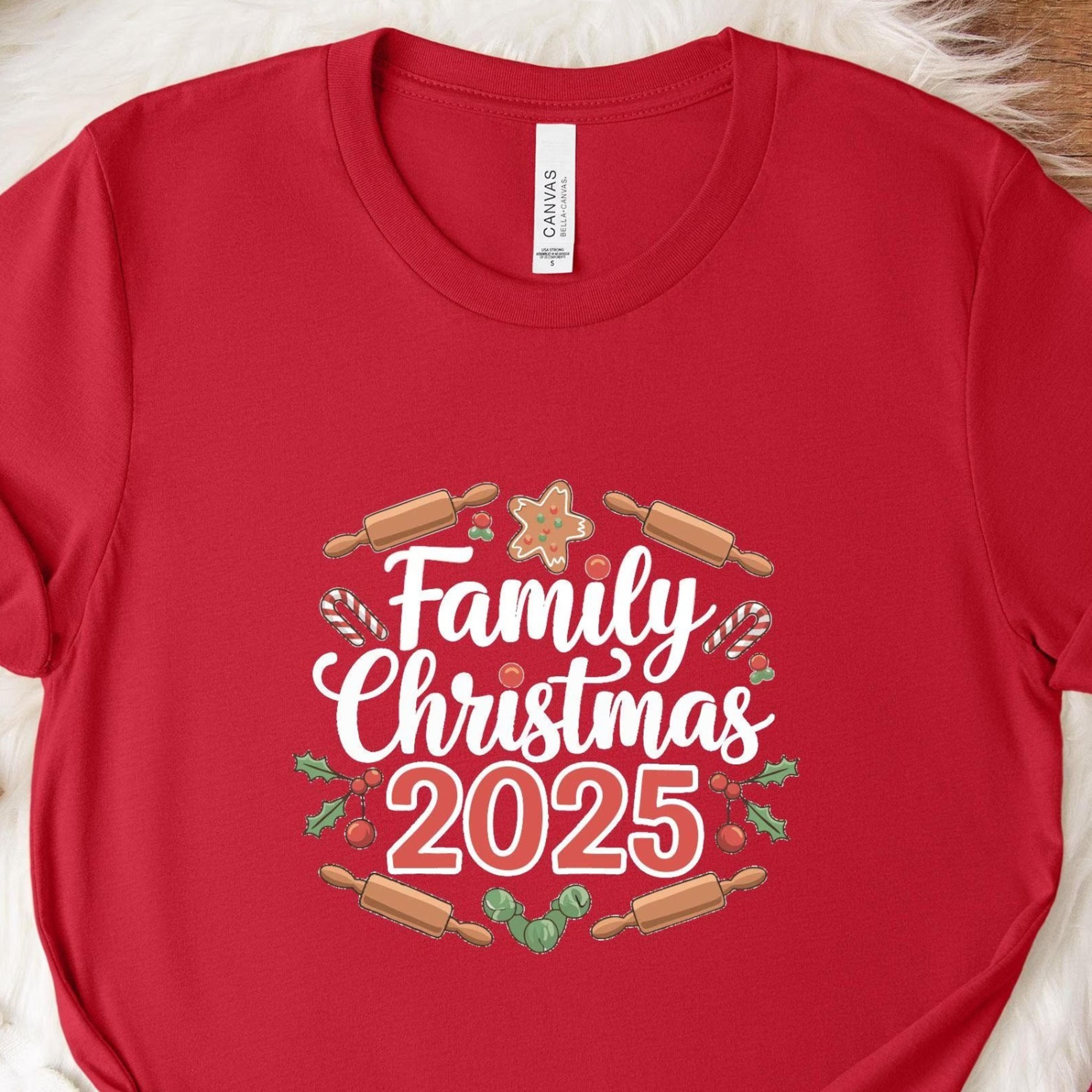 family christmas 2025 t shirt festive