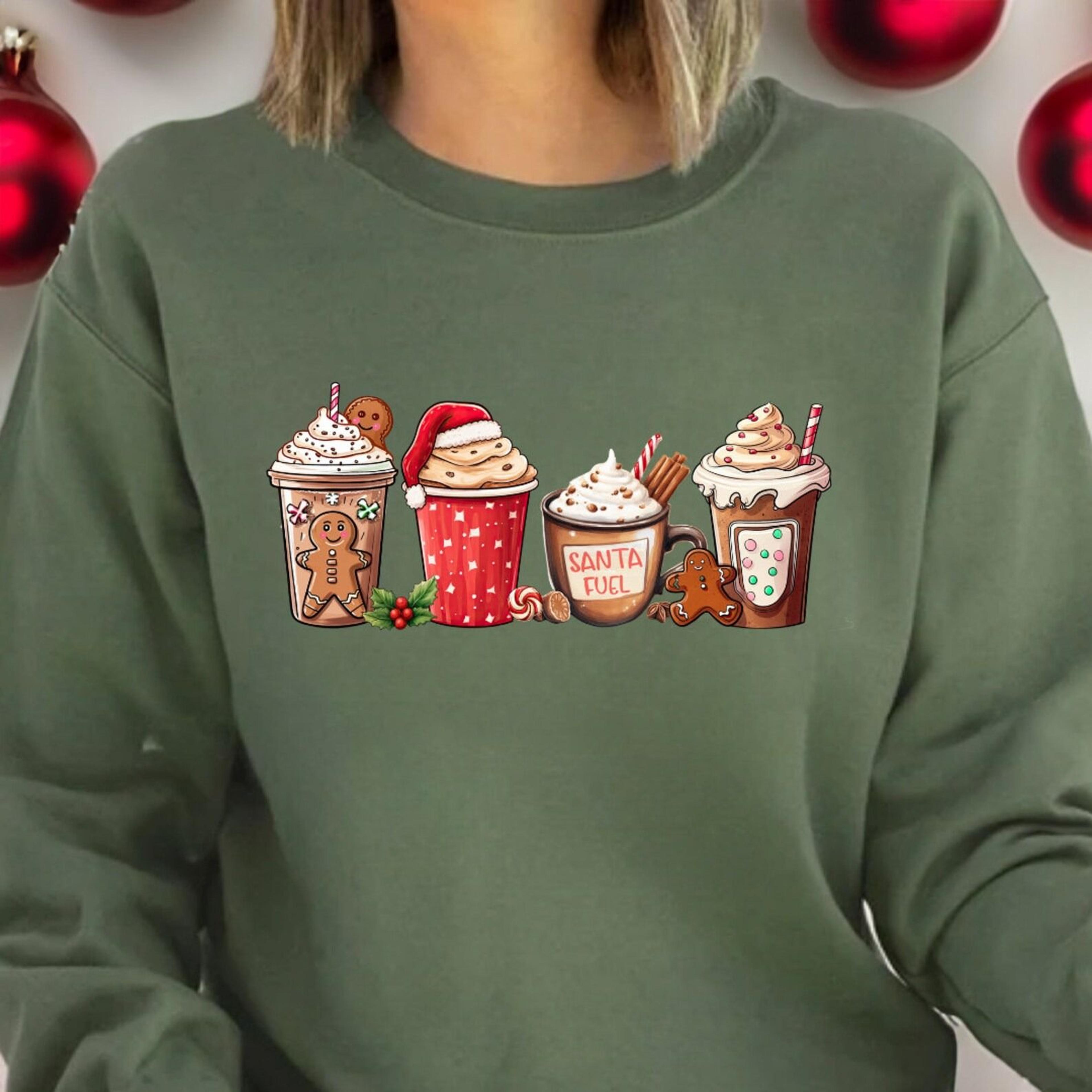 retro gingerbread christmas shirt hot cocoa