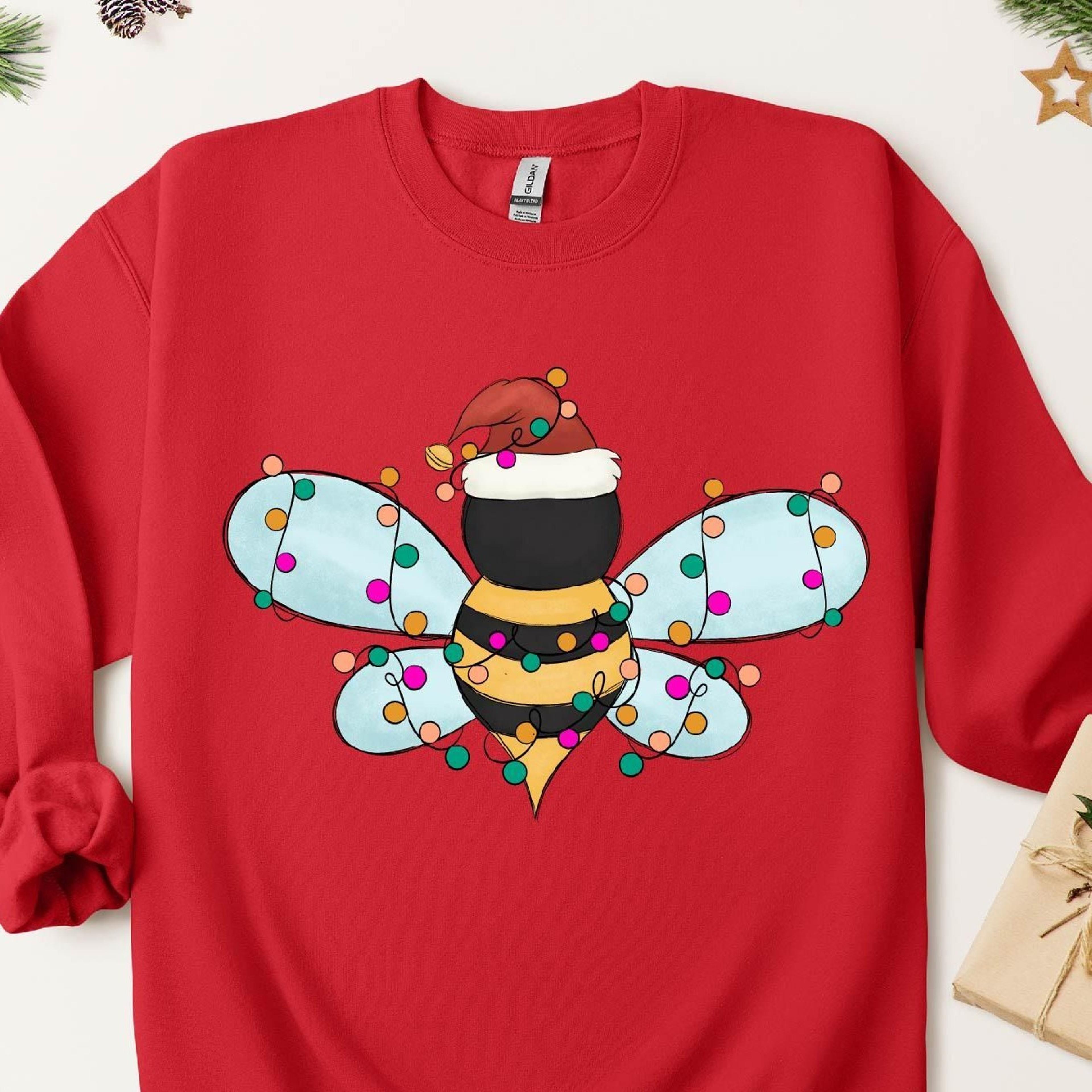 cute bee christmas sweatshirt festive holiday