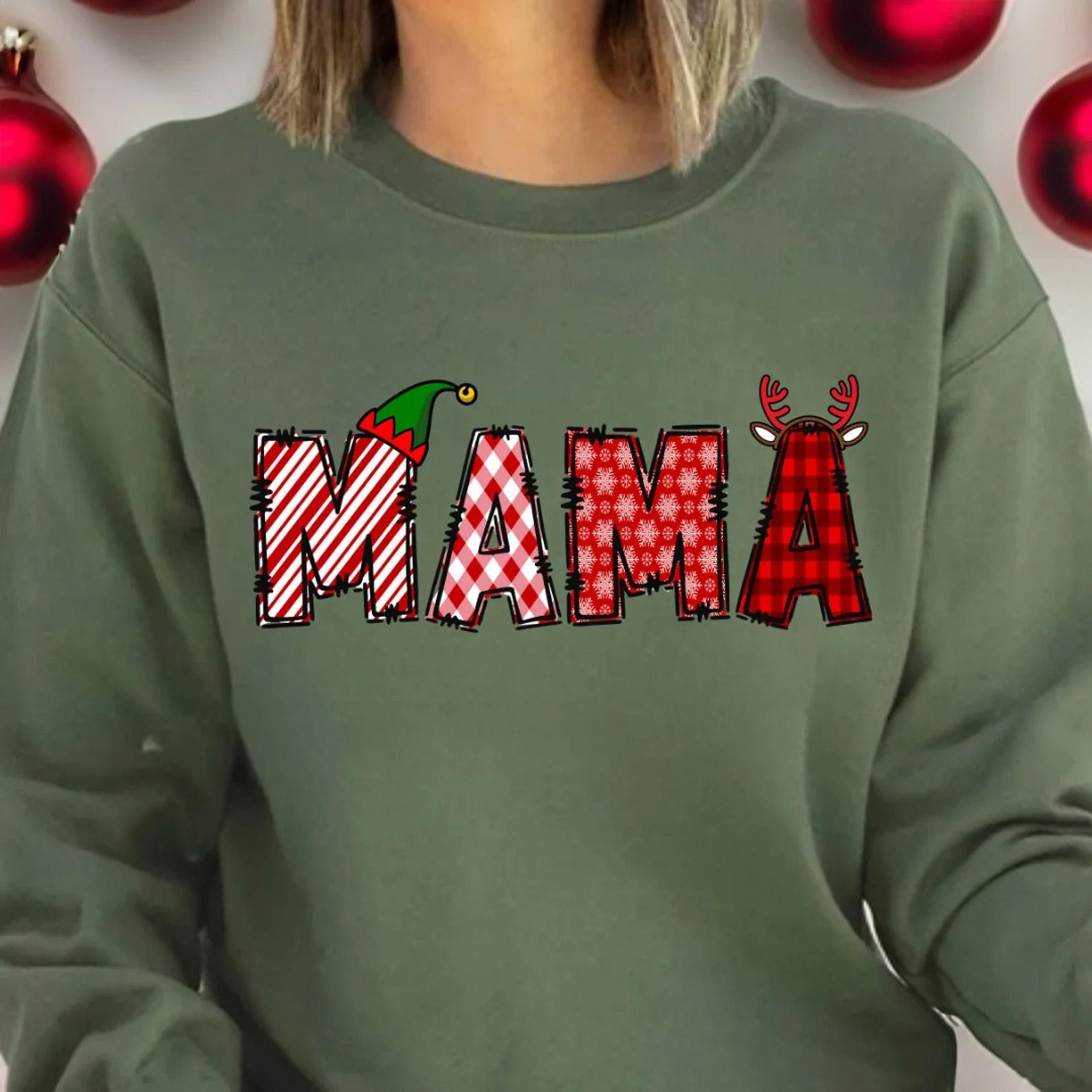 mama christmas shirt festive holiday mom