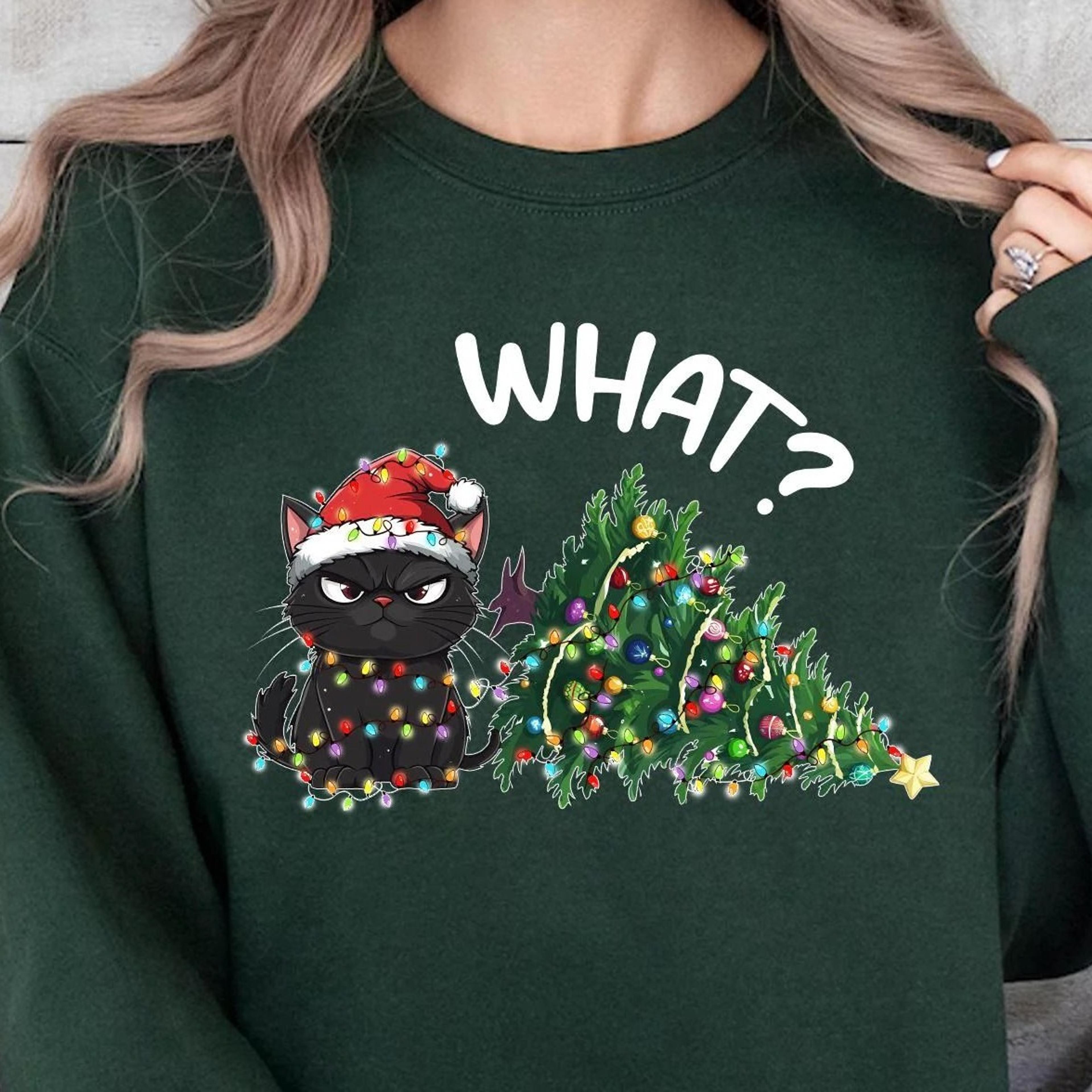 grumpy cat christmas shirt funny black cat lover cotton tee sarcastic black cat christmas graphic t-shirt