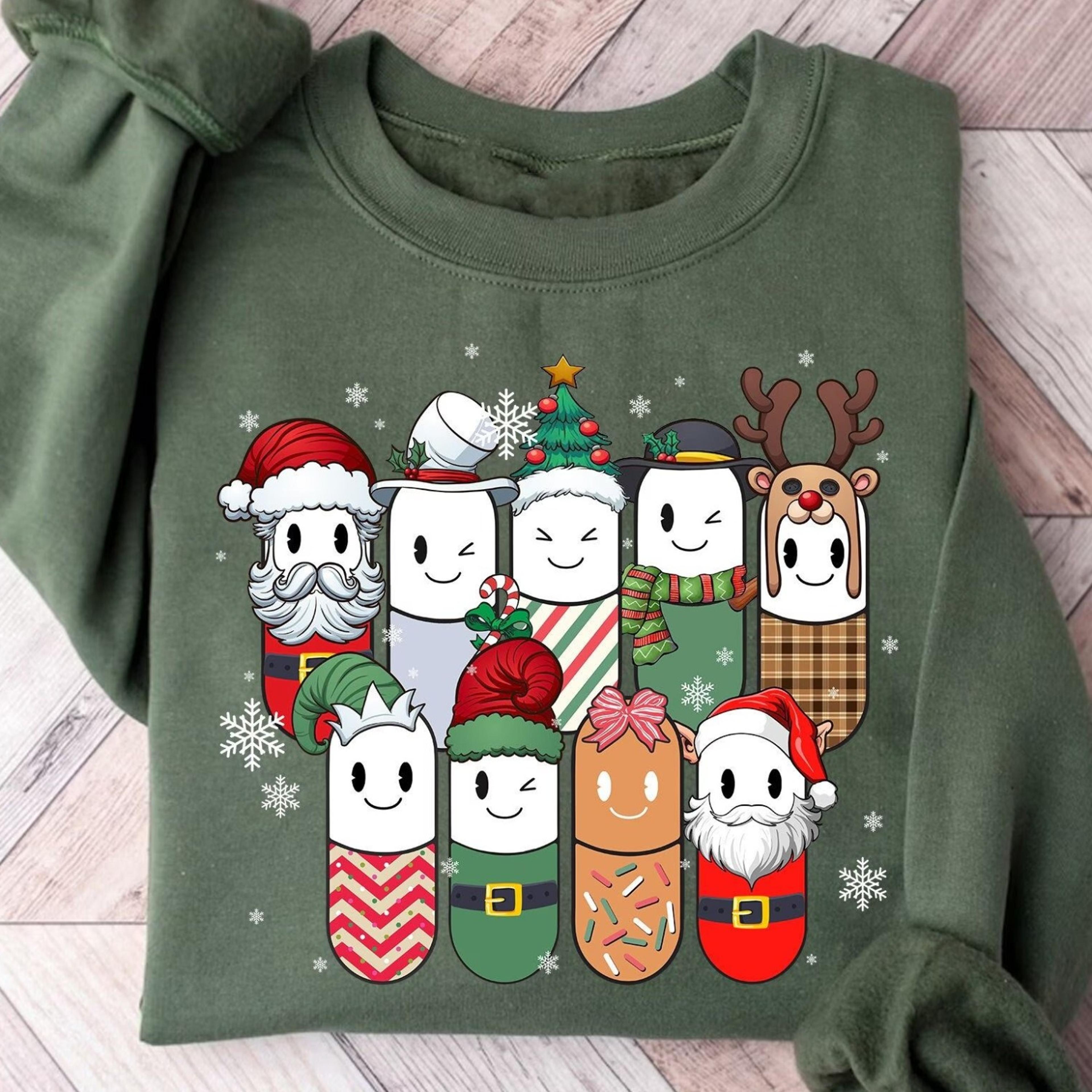 pharmacy christmas crew shirt holiday medical crewneck christmas graphic t-shirt
