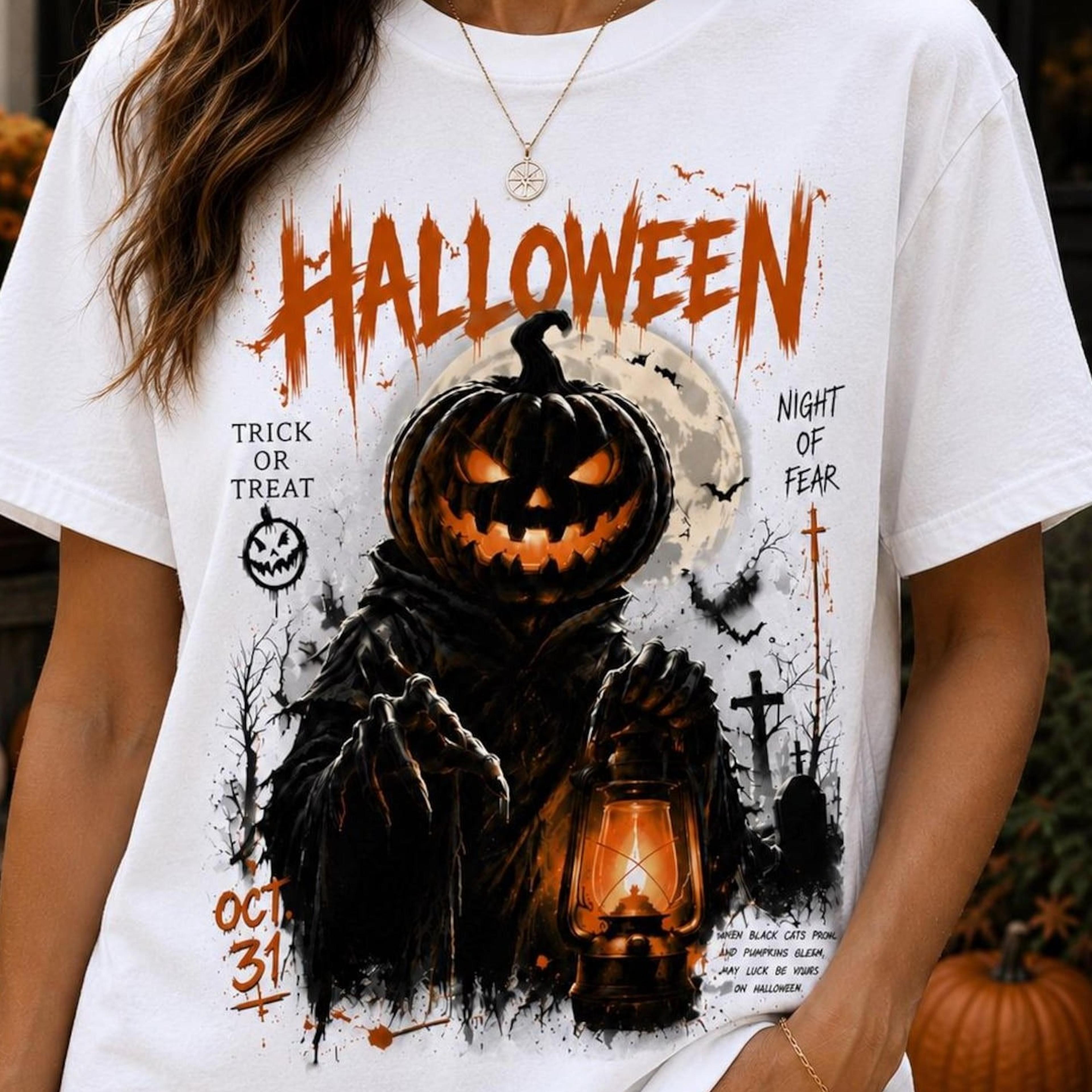 vintage halloween pumpkin reaper shirt, spooky jack o lantern graphic tee