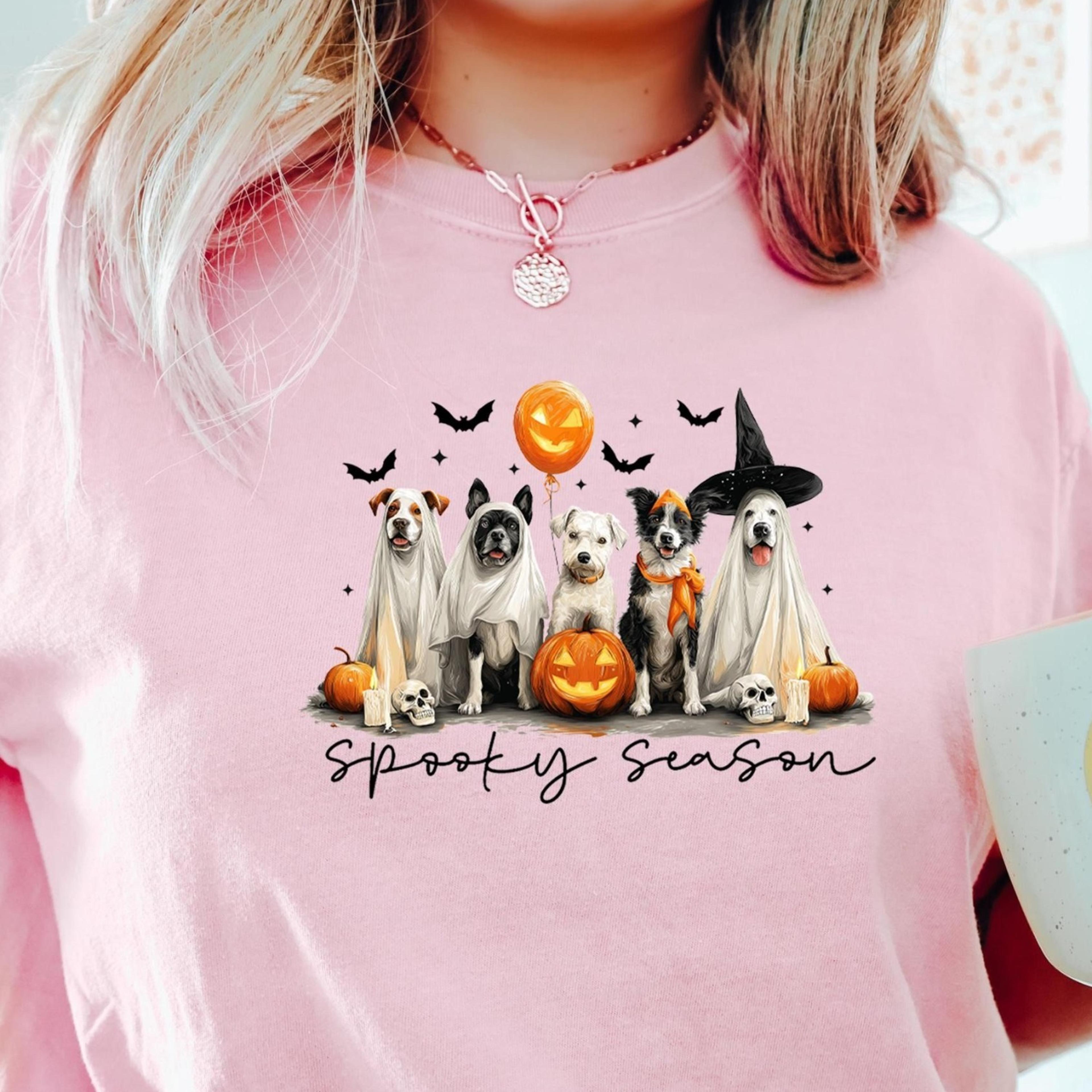 cute ghost dogs halloween sweatshirt, ghost dogs tshirt