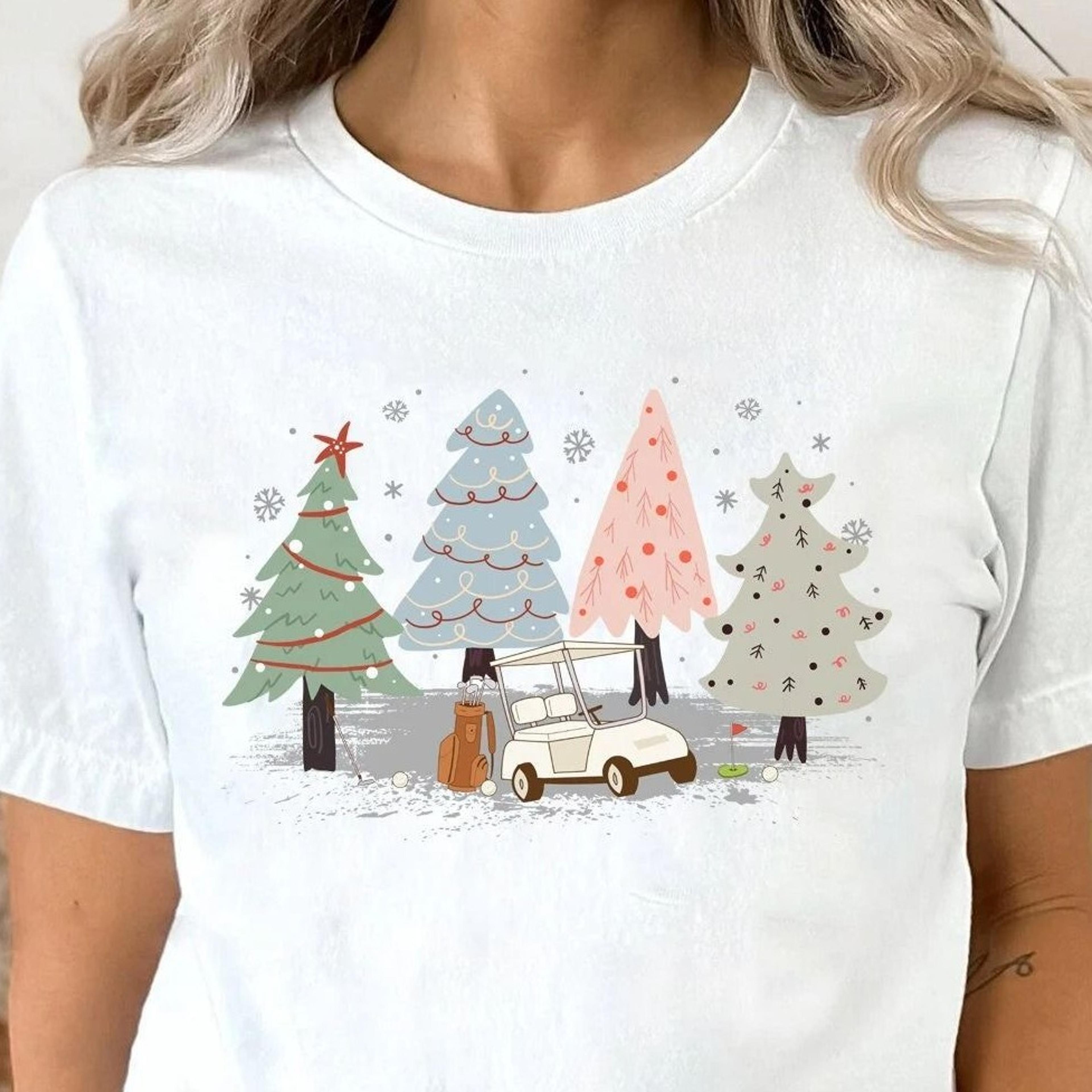 golf christmas shirt, christmas golf cart shirt, golfer christmas gift, golf christmas shirt