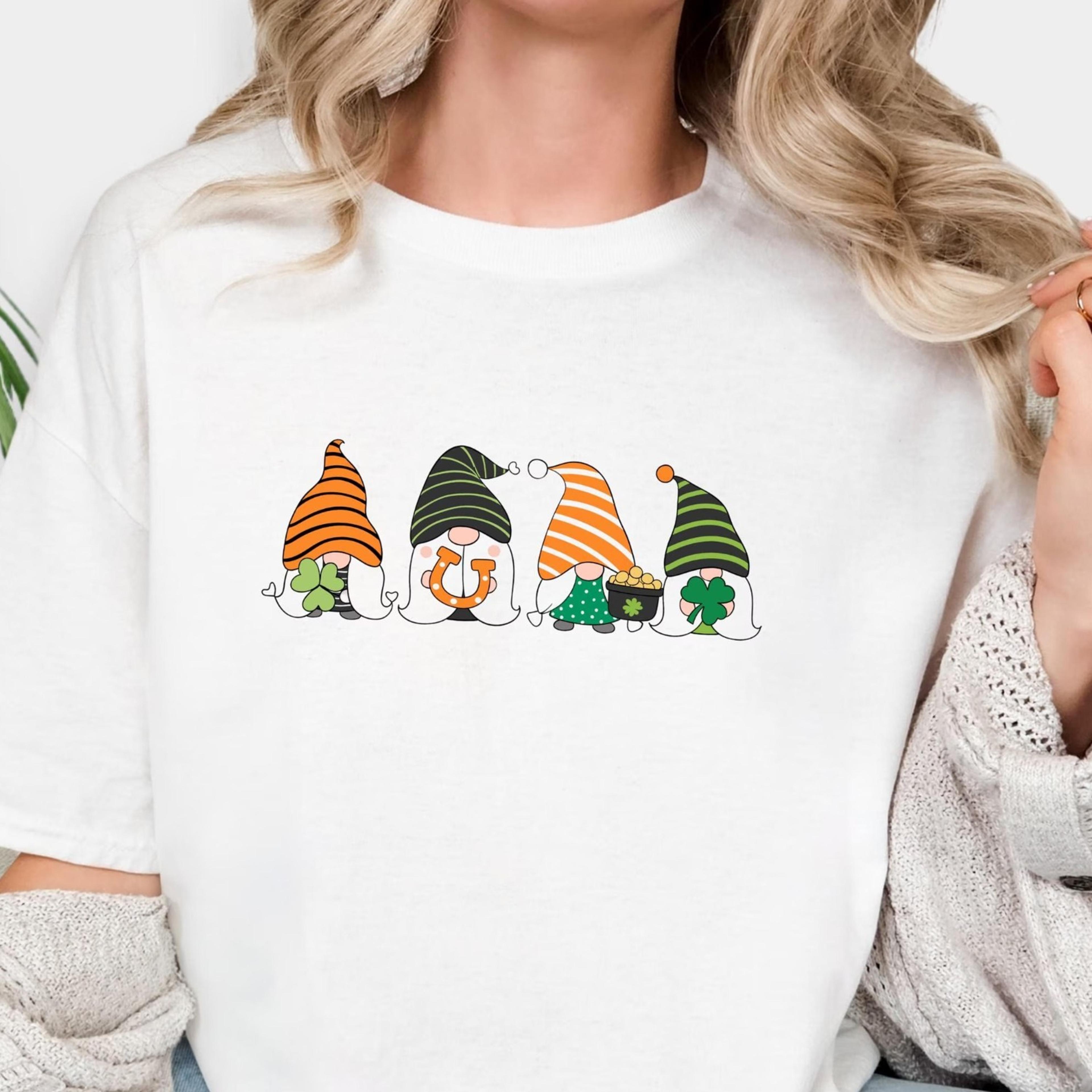 lucky shirt, funny gnome tee, humorous gnome design for casual wear