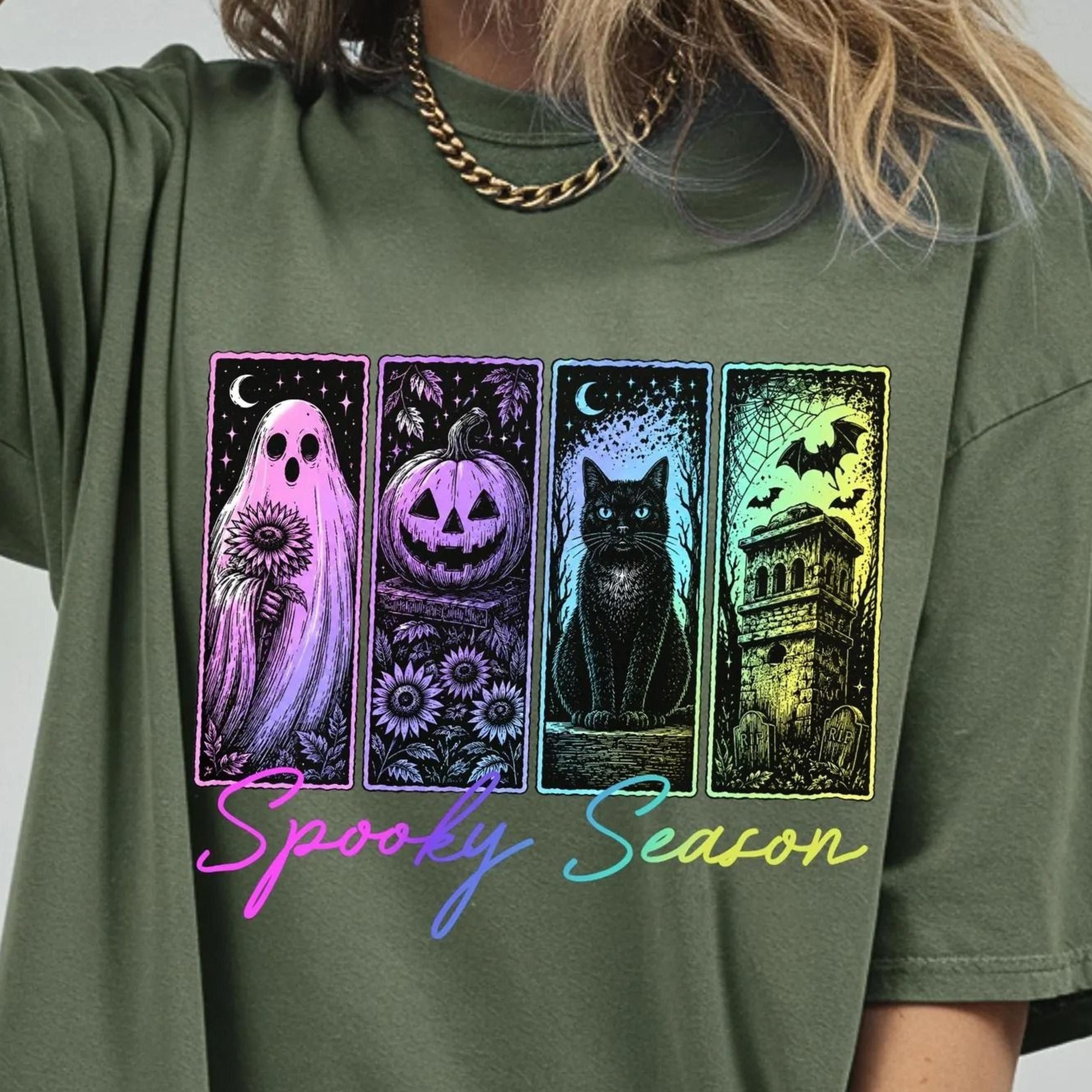 halloween tee, vintage trick or treat shirt , retro spooky season tee