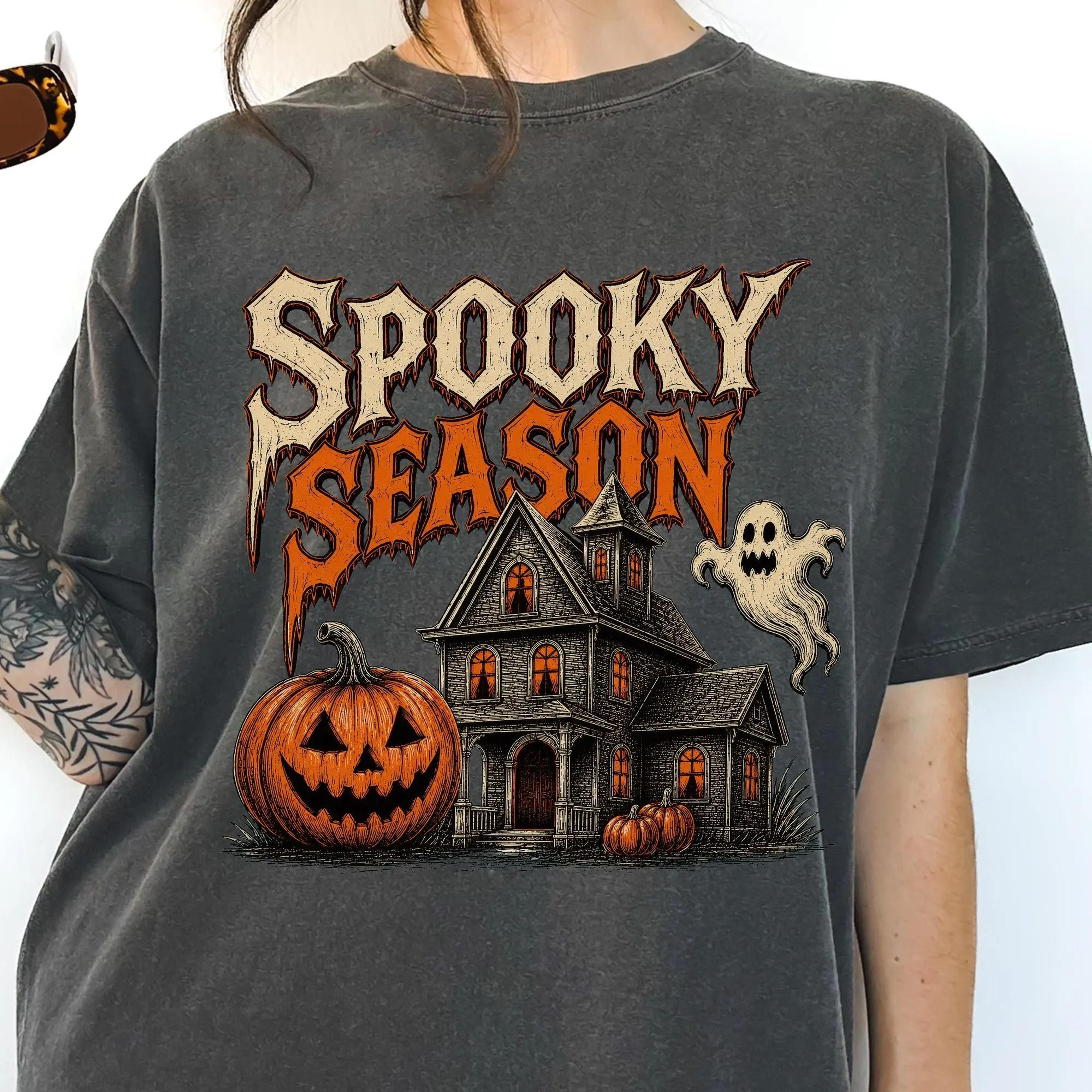 halloween tee, spooky season shirt, trick or treat apparel, autumn halloween outfit