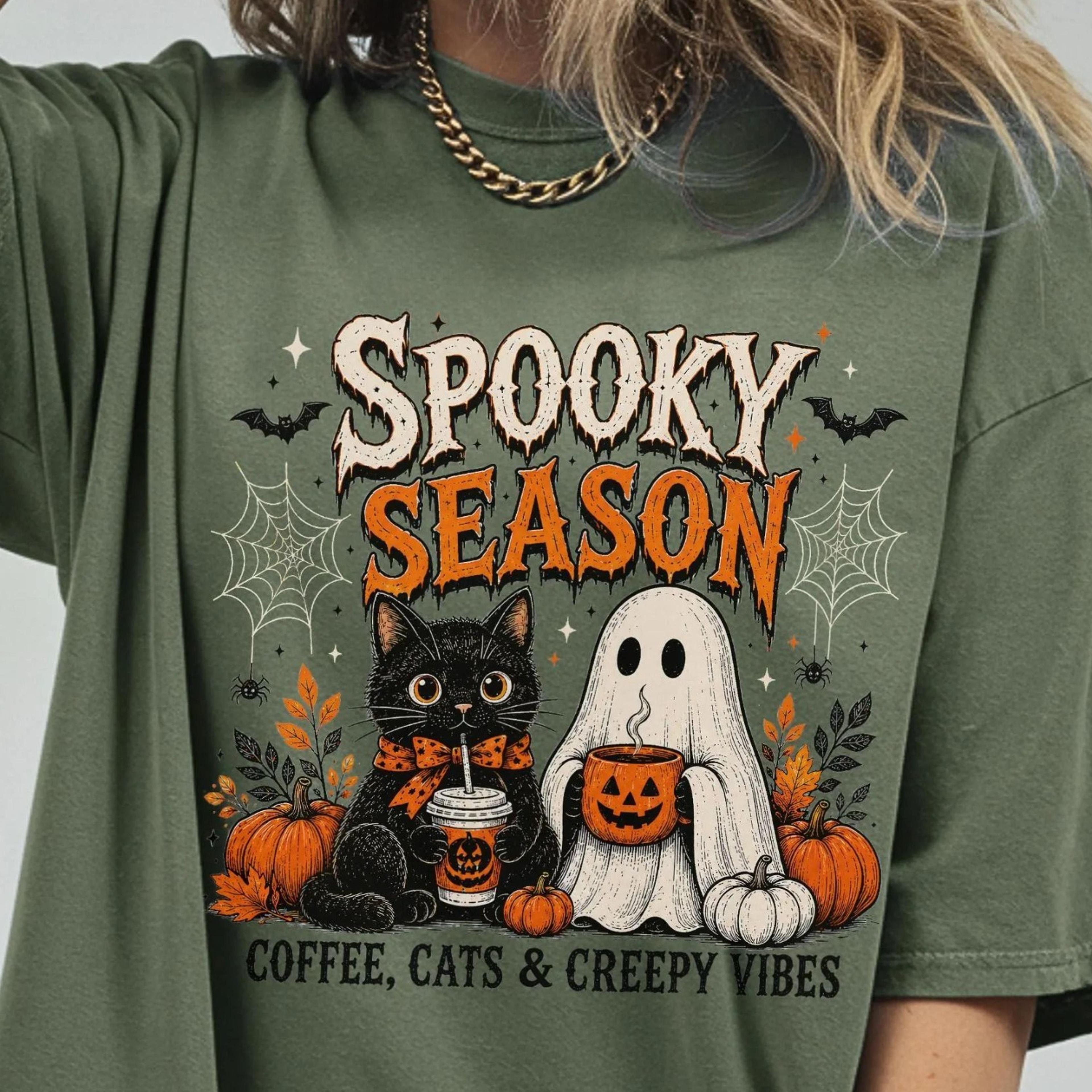 halloween tee, trick or treat apparel, funny cat halloween outfit