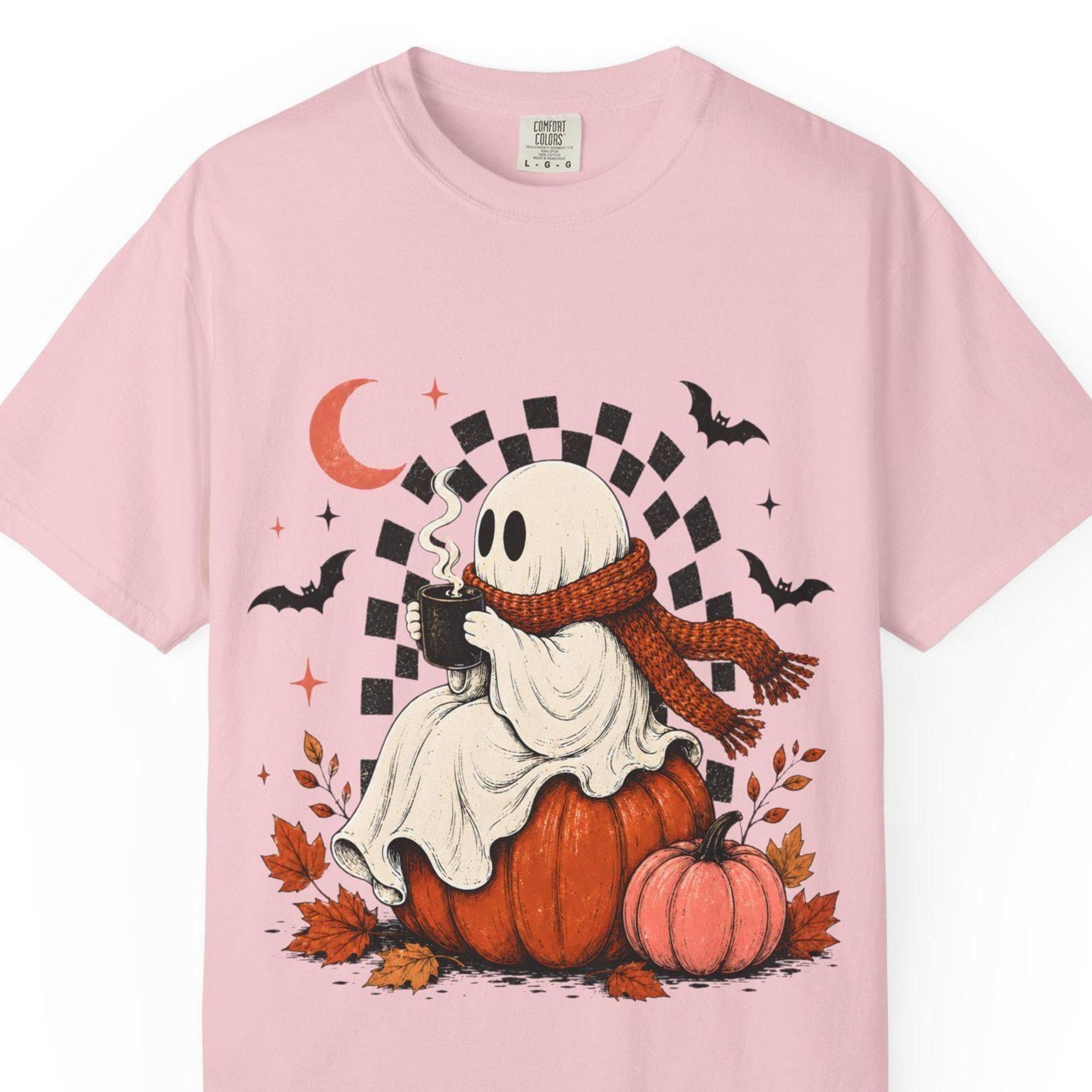 vintage ghost shirt, halloween boo shirt, ghost halloween tee, fall pumpkin graphic shirt, cozy spooky season ghost love