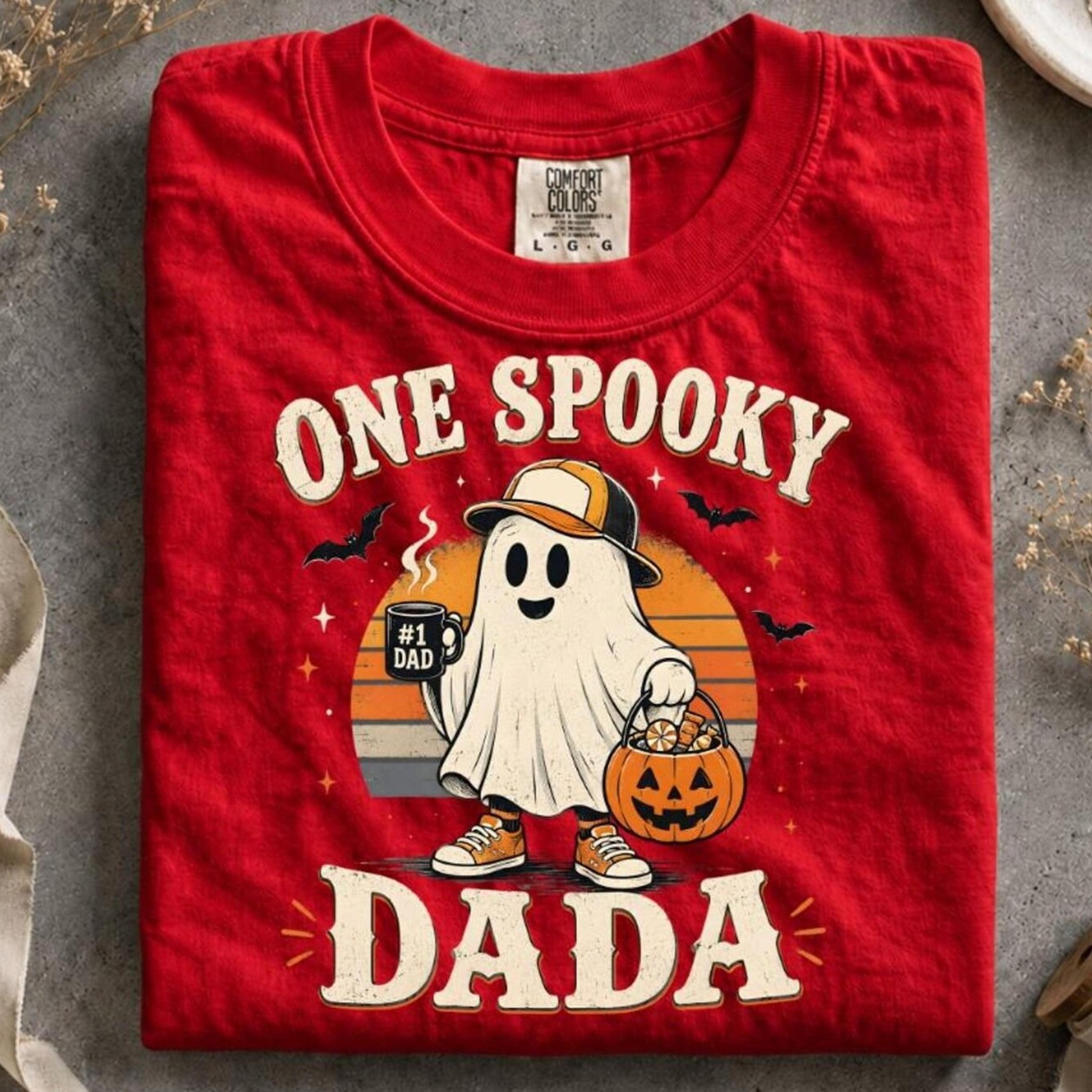 one spooky dada shirt, first birthday dad tee, matching family halloween shirt, funny ghost dad tee, spooky dad gift