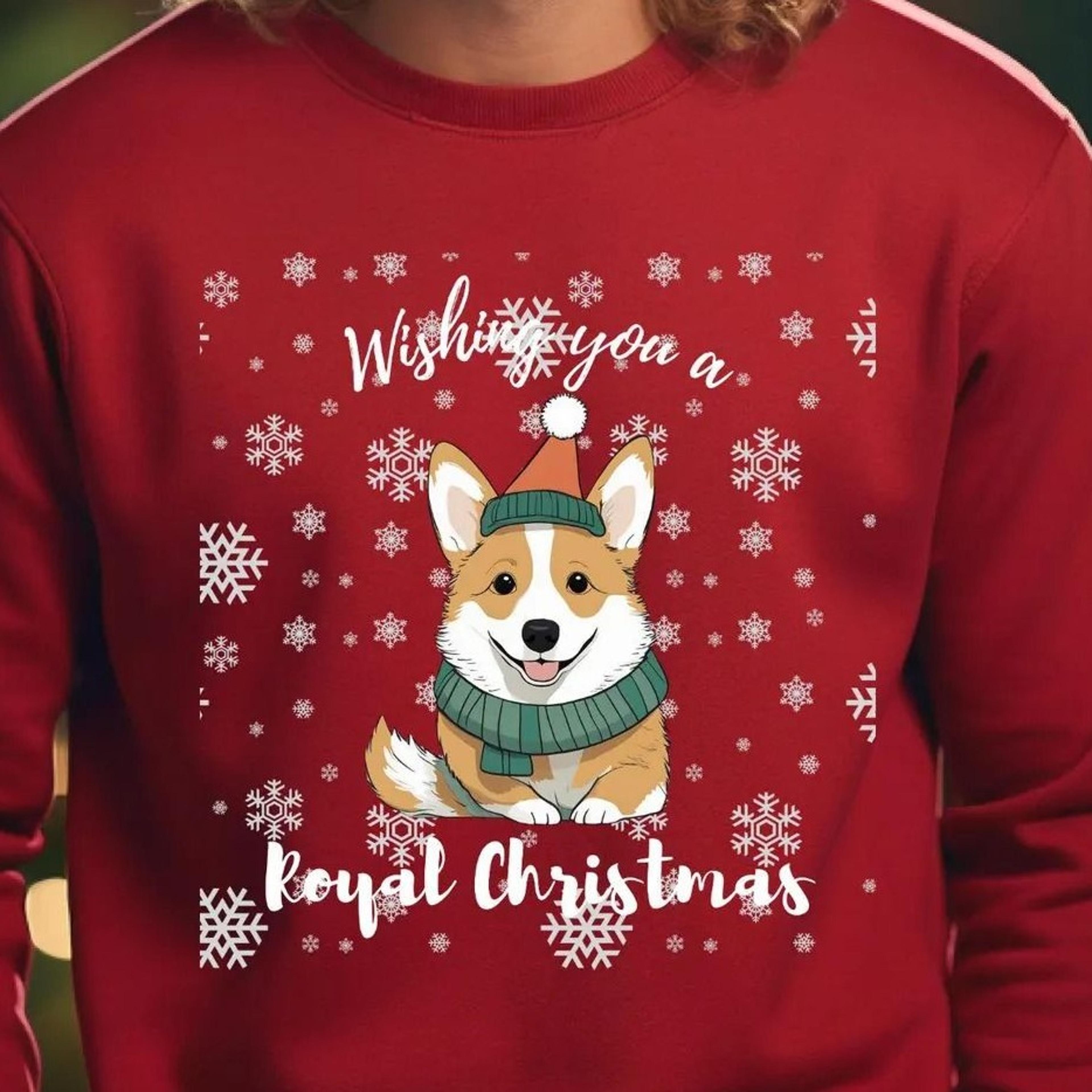 corgi christmas sweatshirt, royal christmas, christmas shirt, corgi fan, christmas, gift for her, dog mom