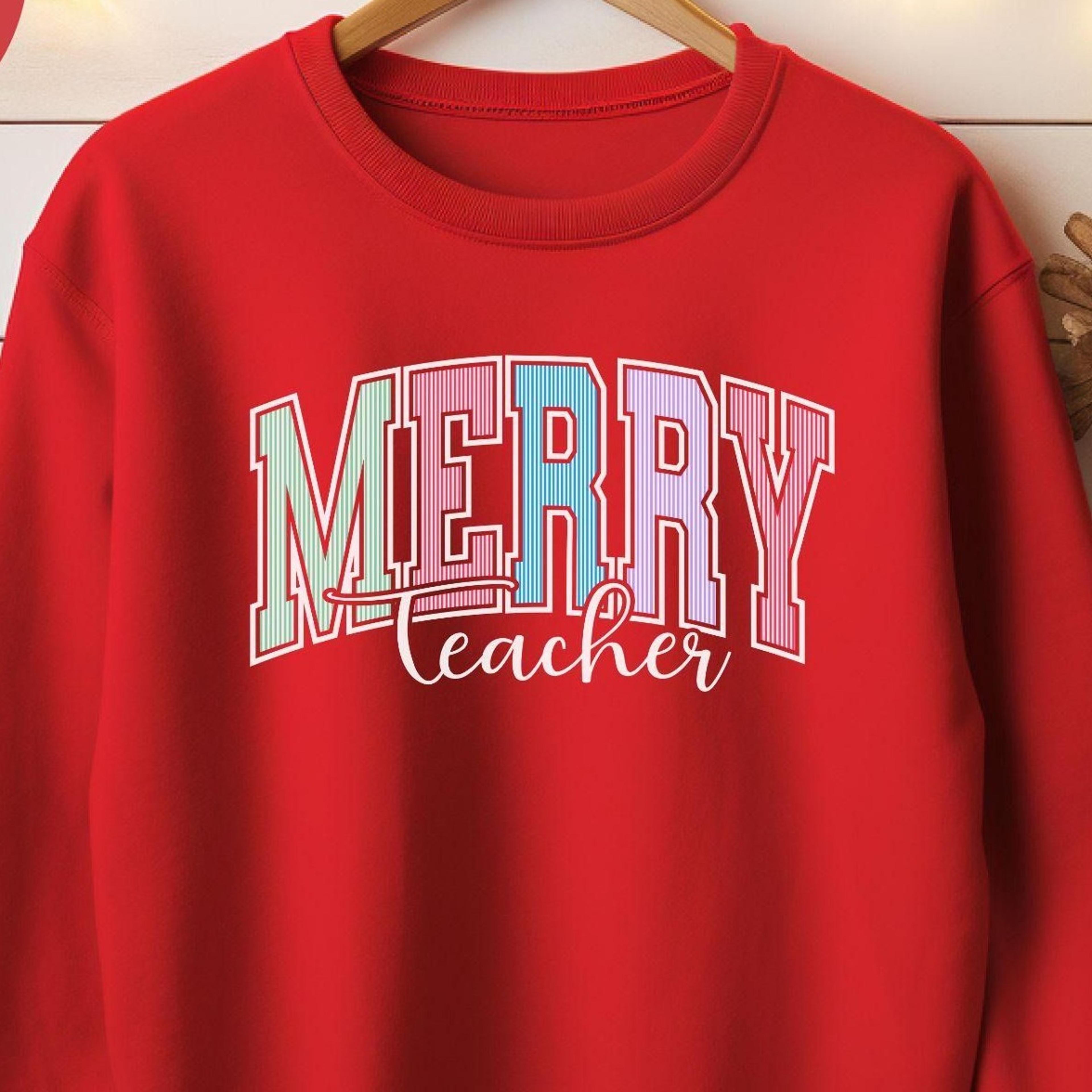 seersucker christmas shirt for teachers, cute teacher group shirt, gift for colleagues, christmas gift, school