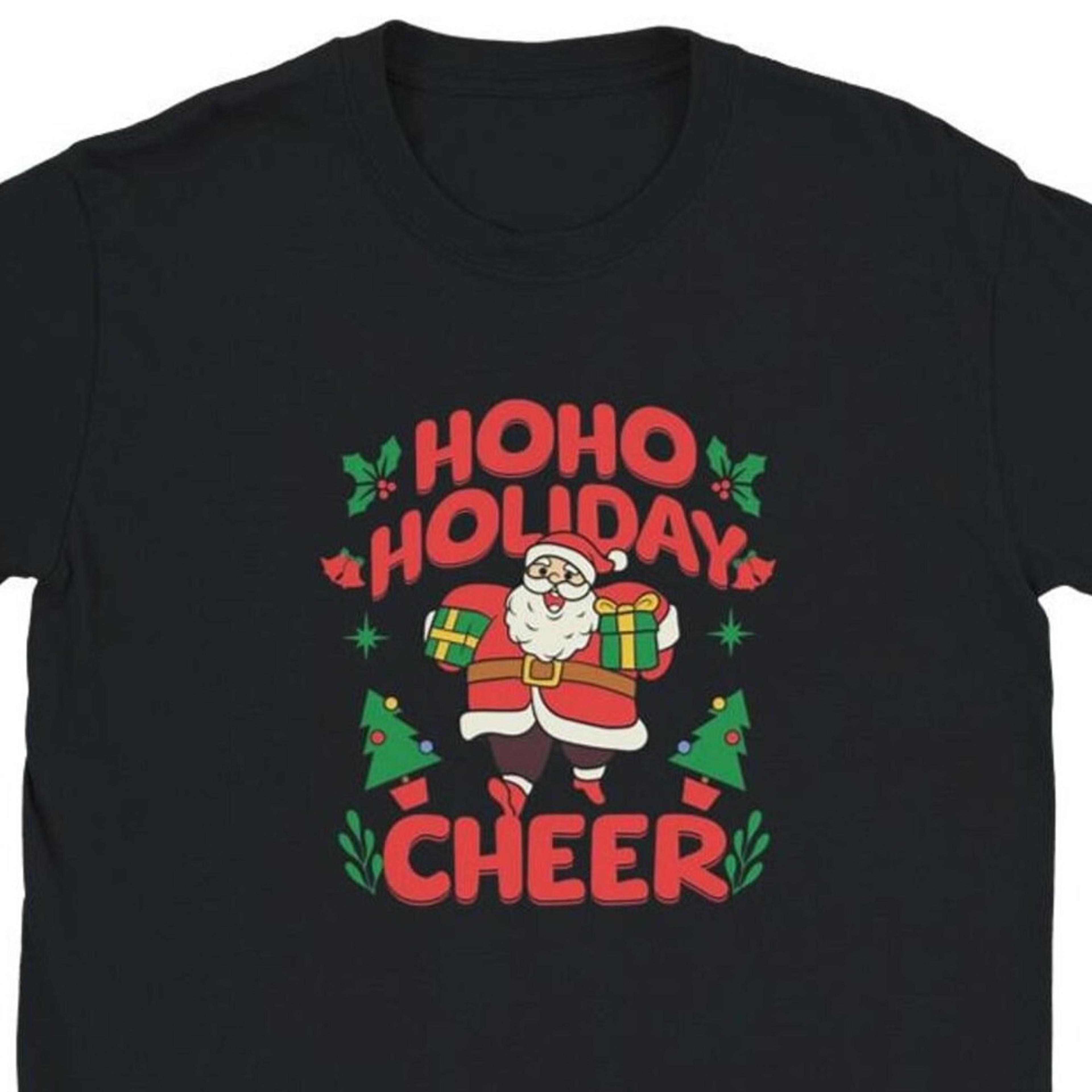 hoho holiday cheer t-shirt – festive vintage santa design for the advent season in many colors