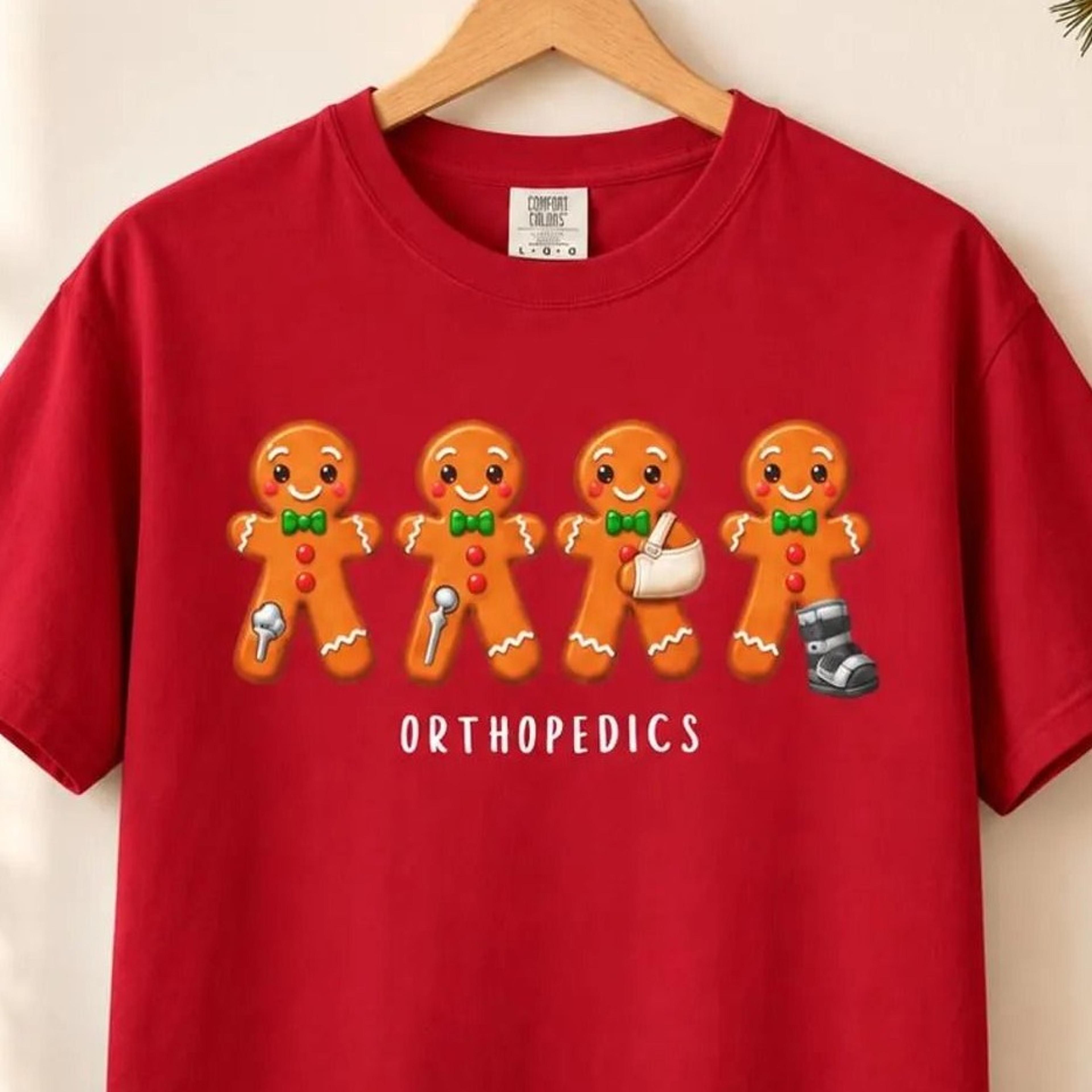 orthopedic christmas shirt | ortho nurse christmas shirt | orthopedic nurse holiday shirt | gingerbread man tee | orthop