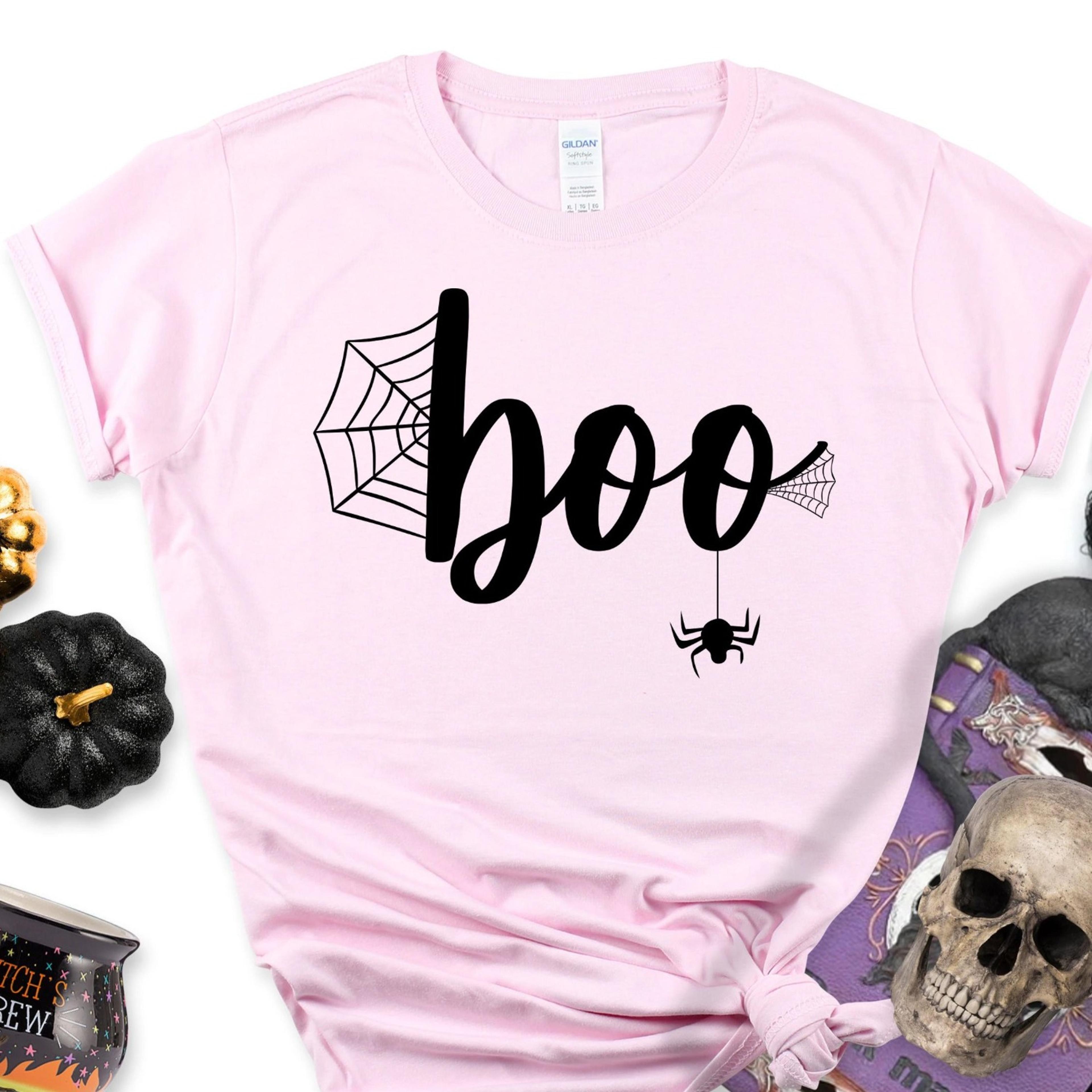 boo scary halloween shirt, ladies funny halloween tshirt, halloween gift shirt friends birthday, trick or treat