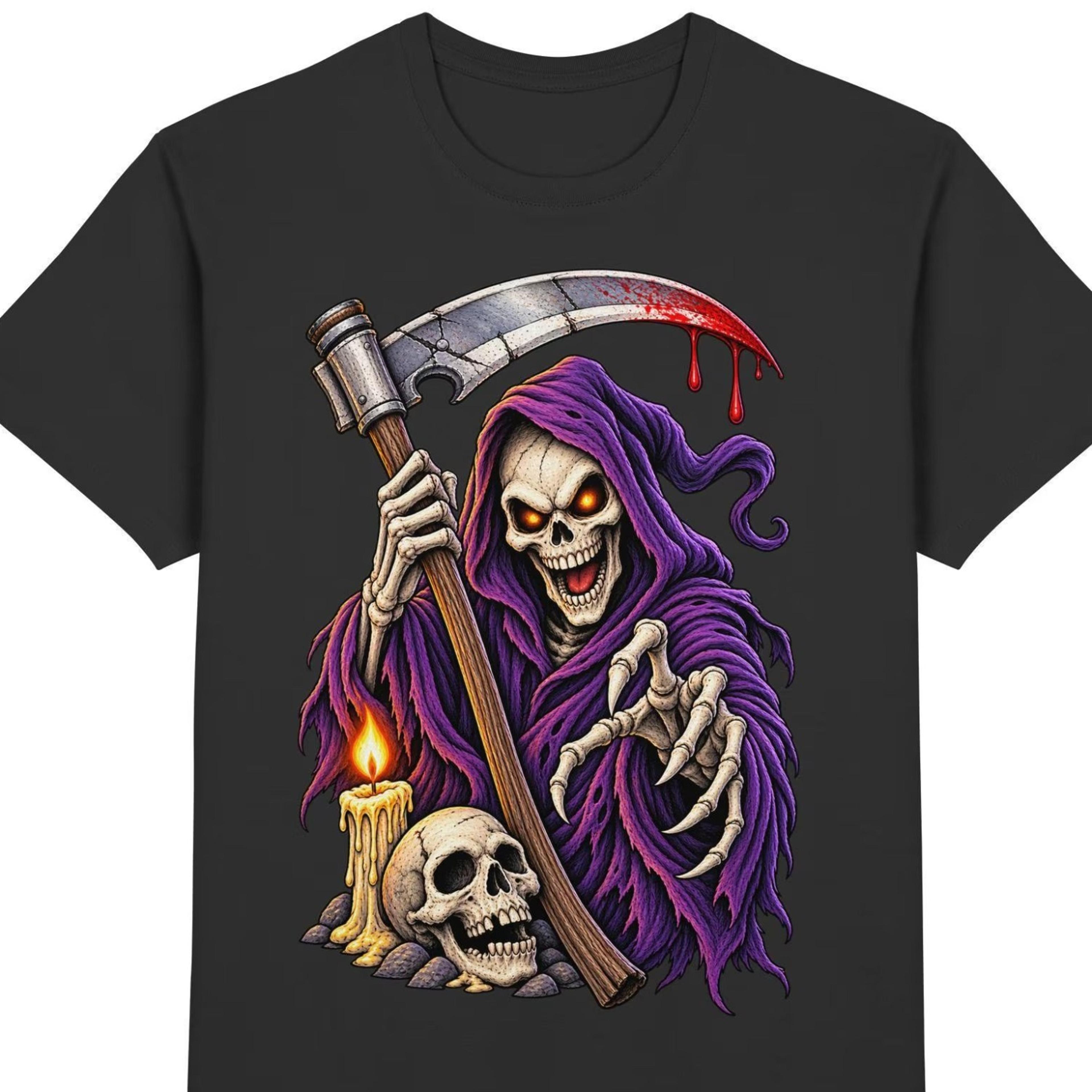 halloween grim reaper t-shirt, spooky halloween shirt, trendy t-shirt for the spooky season - premium shirt