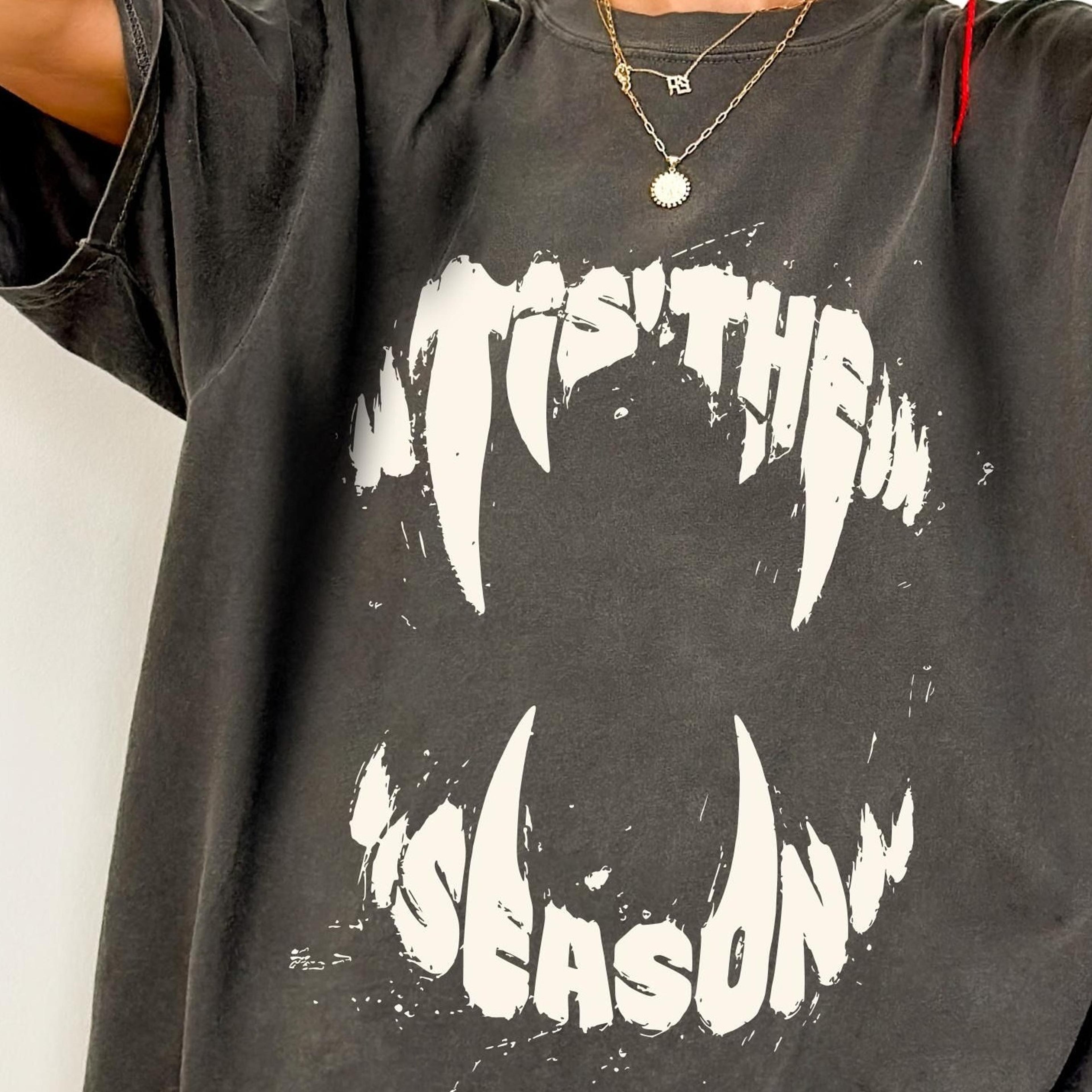 vampire bite tee, tis the season halloween shirt, retro fang graphic tee, dark aesthetic gift, goth graphic