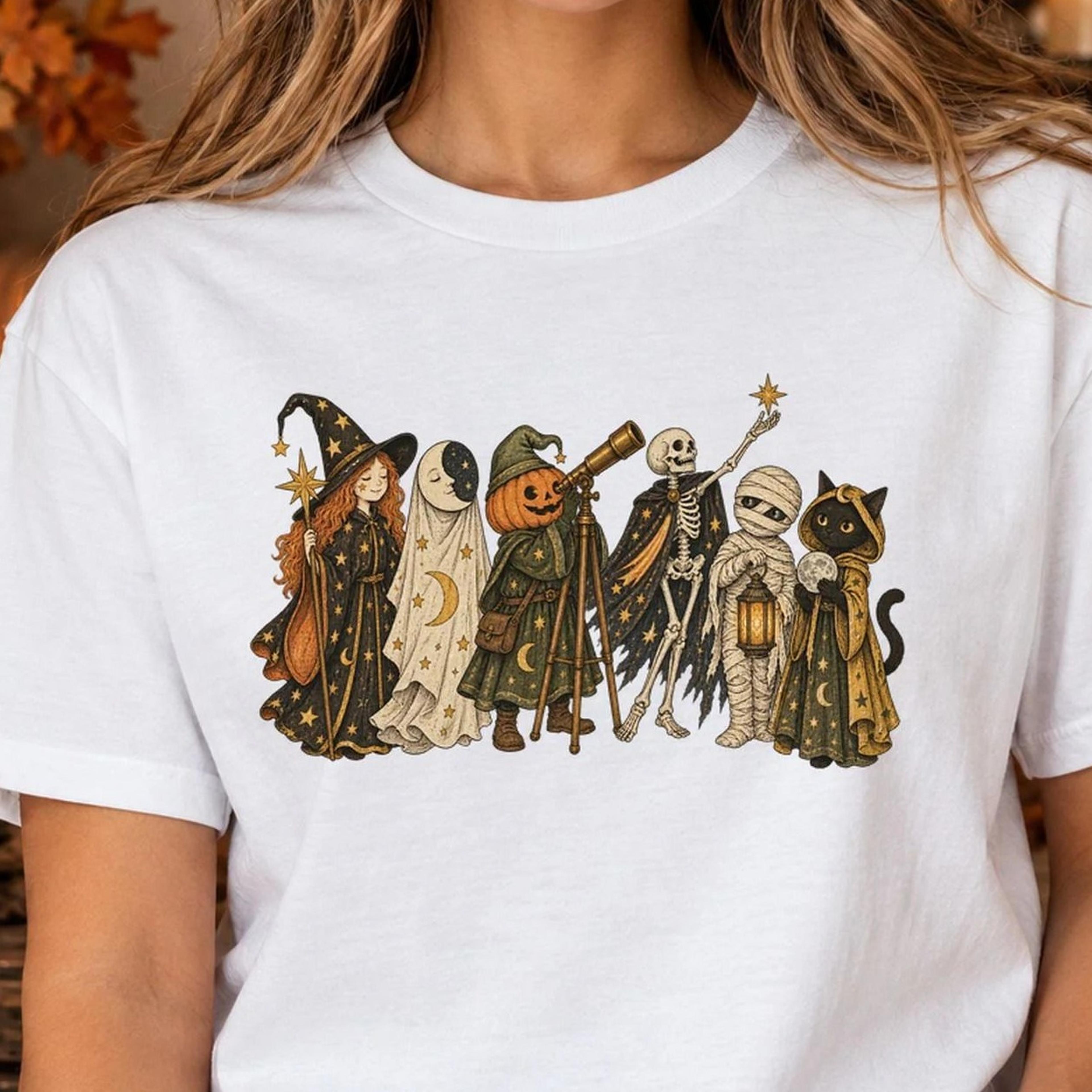 vintage halloween characters t shirt, trick or treat, cute monster tee, retro halloween, halloween t shirt, halloween
