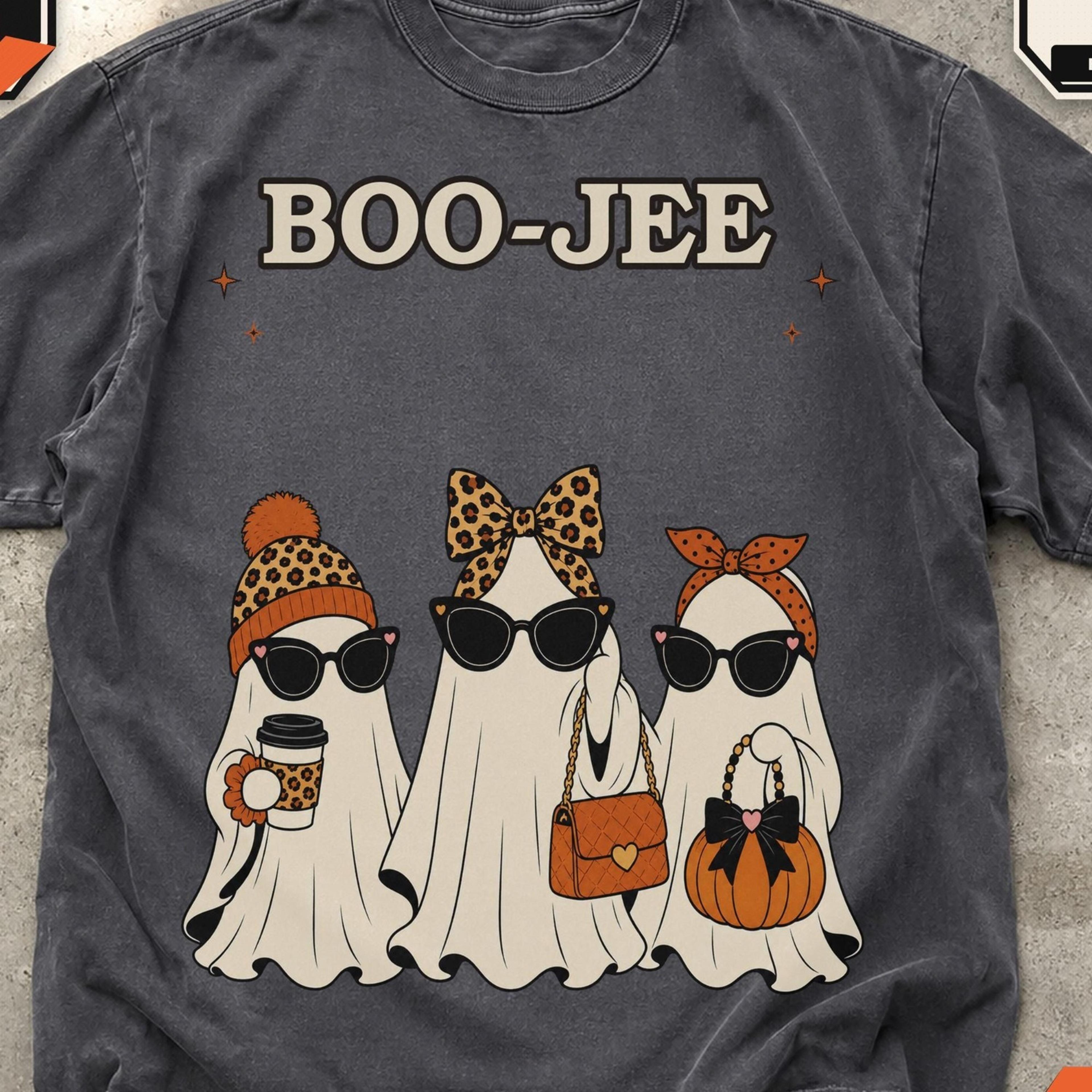 boo-jee shirt, leopard ghost shirt, funny halloween tee gift, shirt, fall ghost graphic