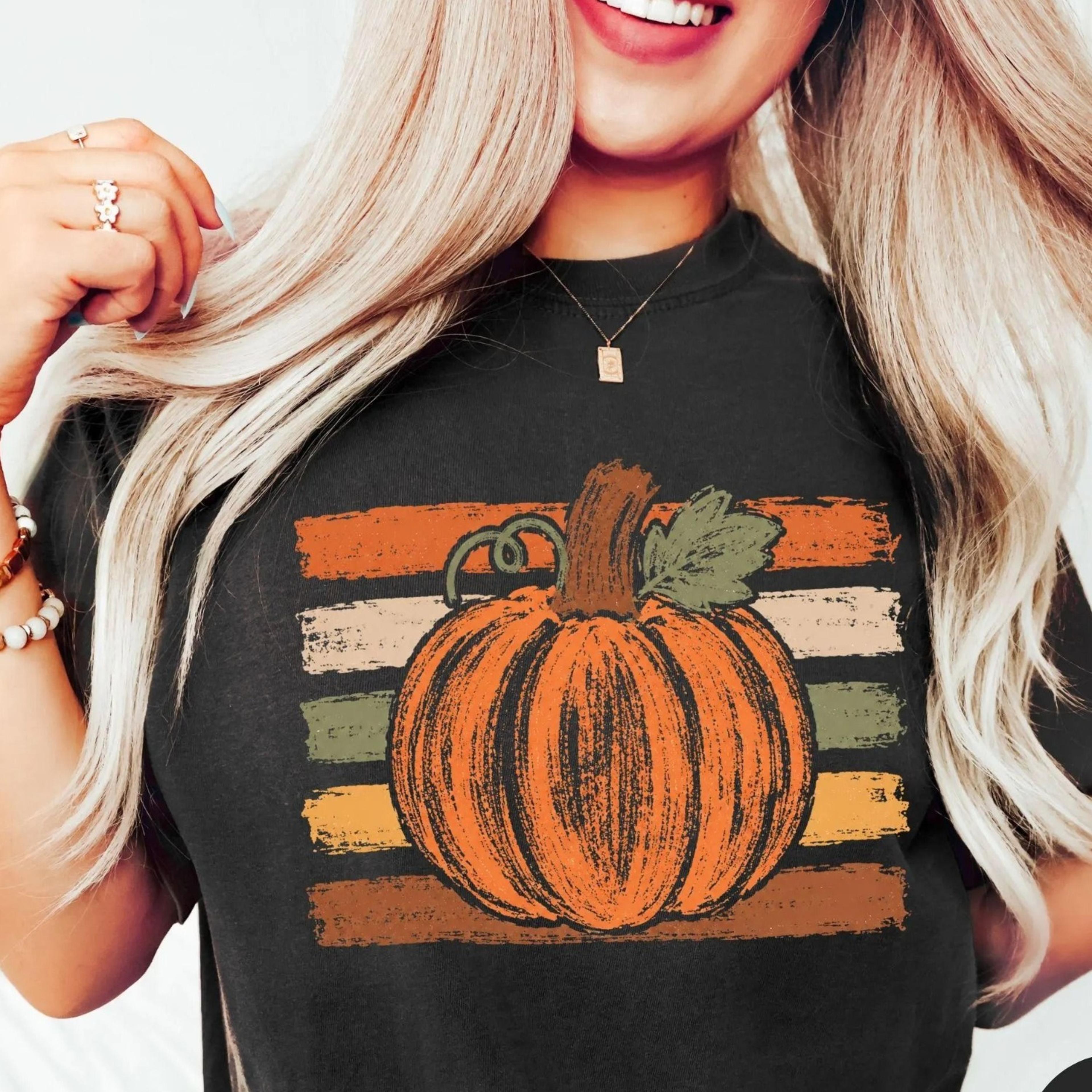 pumpkin fall shirt | boho autumn tshirt | cottagecore harvest season shirt | thanksgiving shirt tee