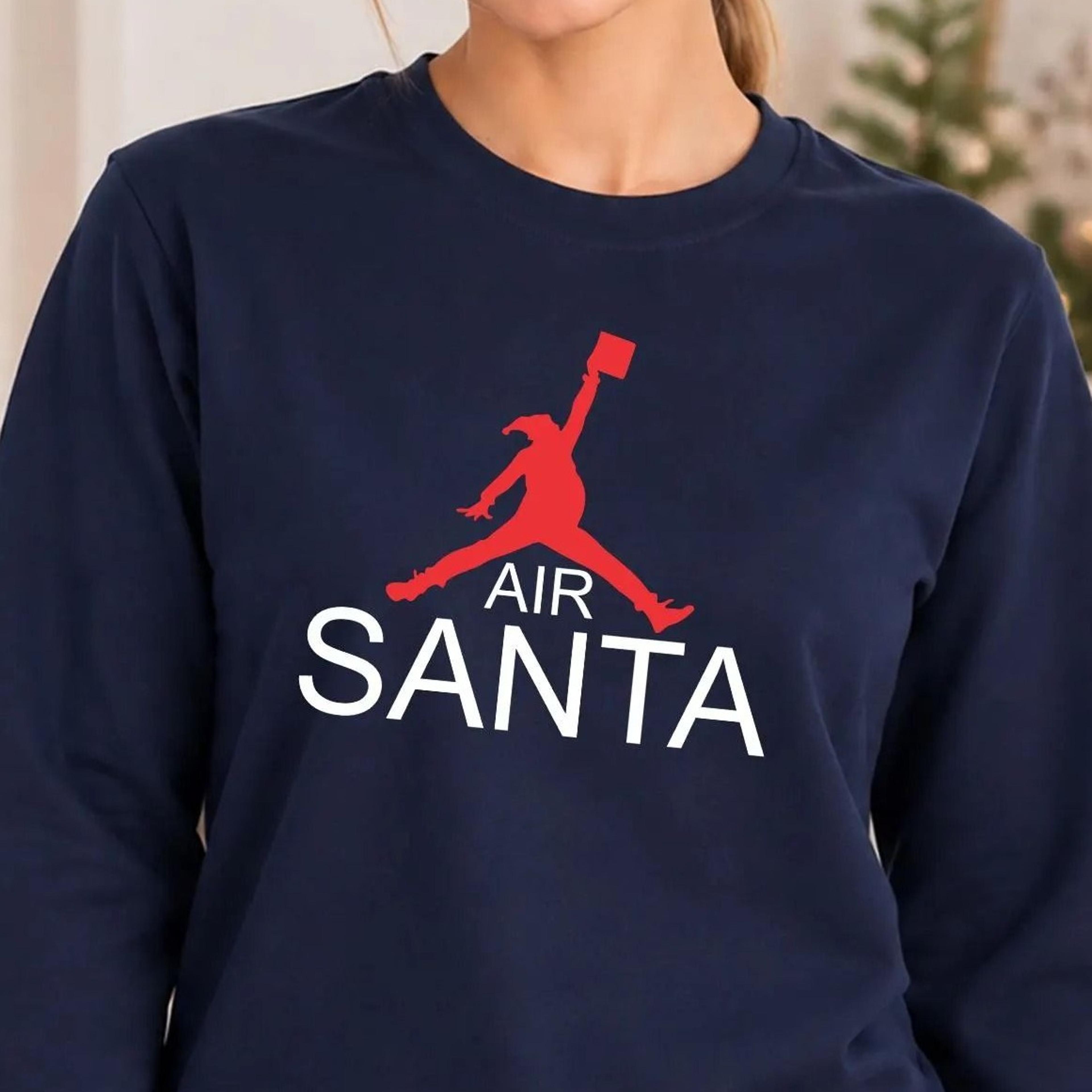 air santa christmas sweatshirt, funny santa claus holiday sweater, christmas party jumper, festive winter pullover