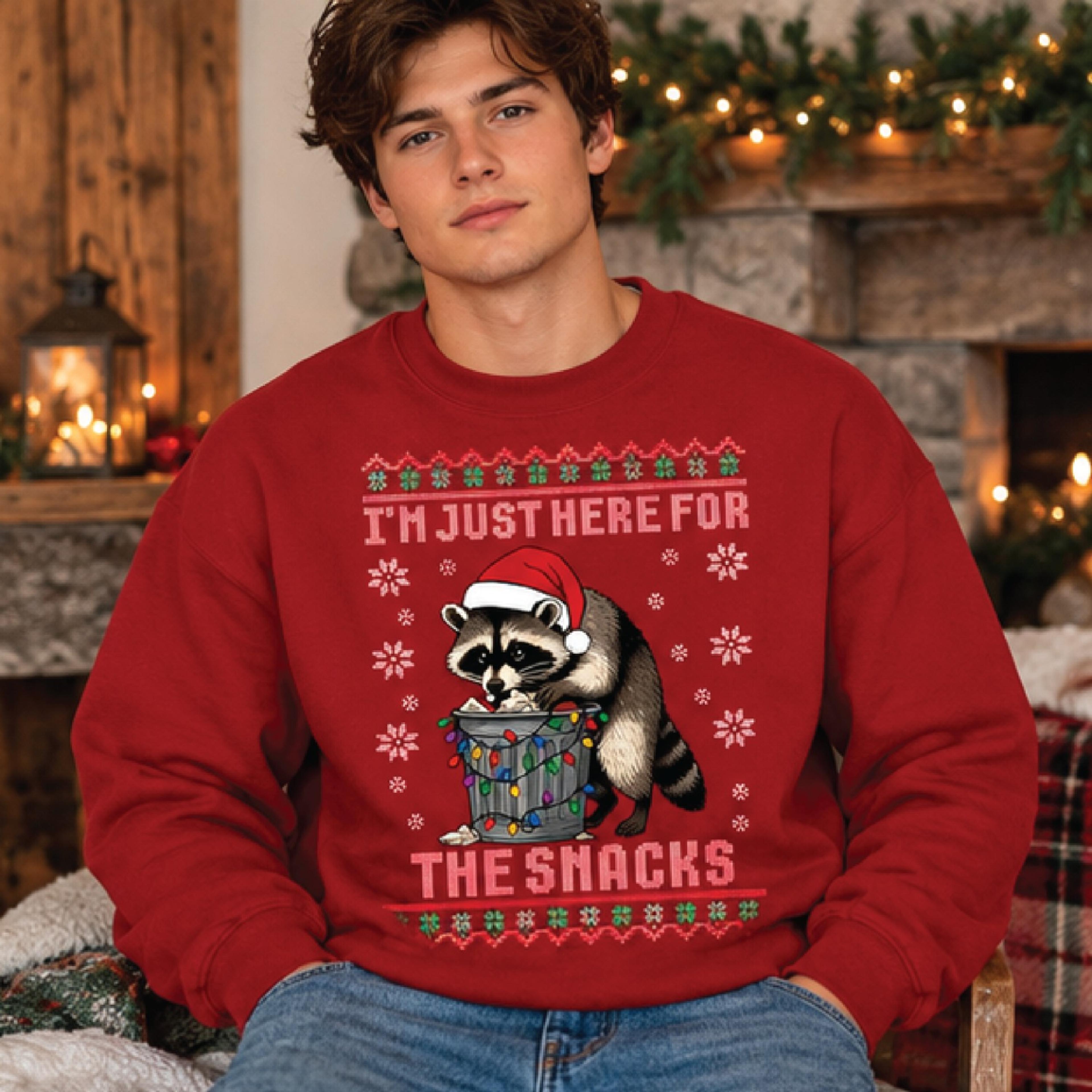 funny raccoon christmas sweatshirt trash panda ugly christmas sweater holiday animal gift for raccoon lovers