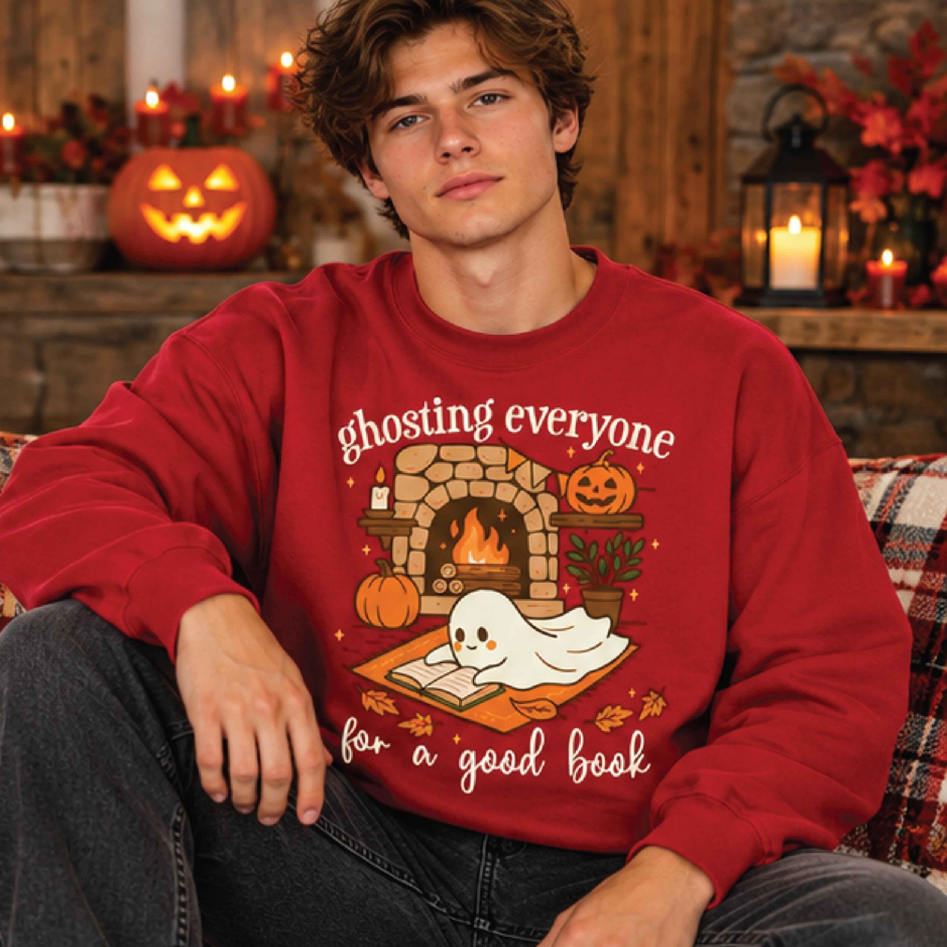 ghosting everyone for a good book shirt halloween book lover t shirt cute ghost reading tee spooky librarian gift