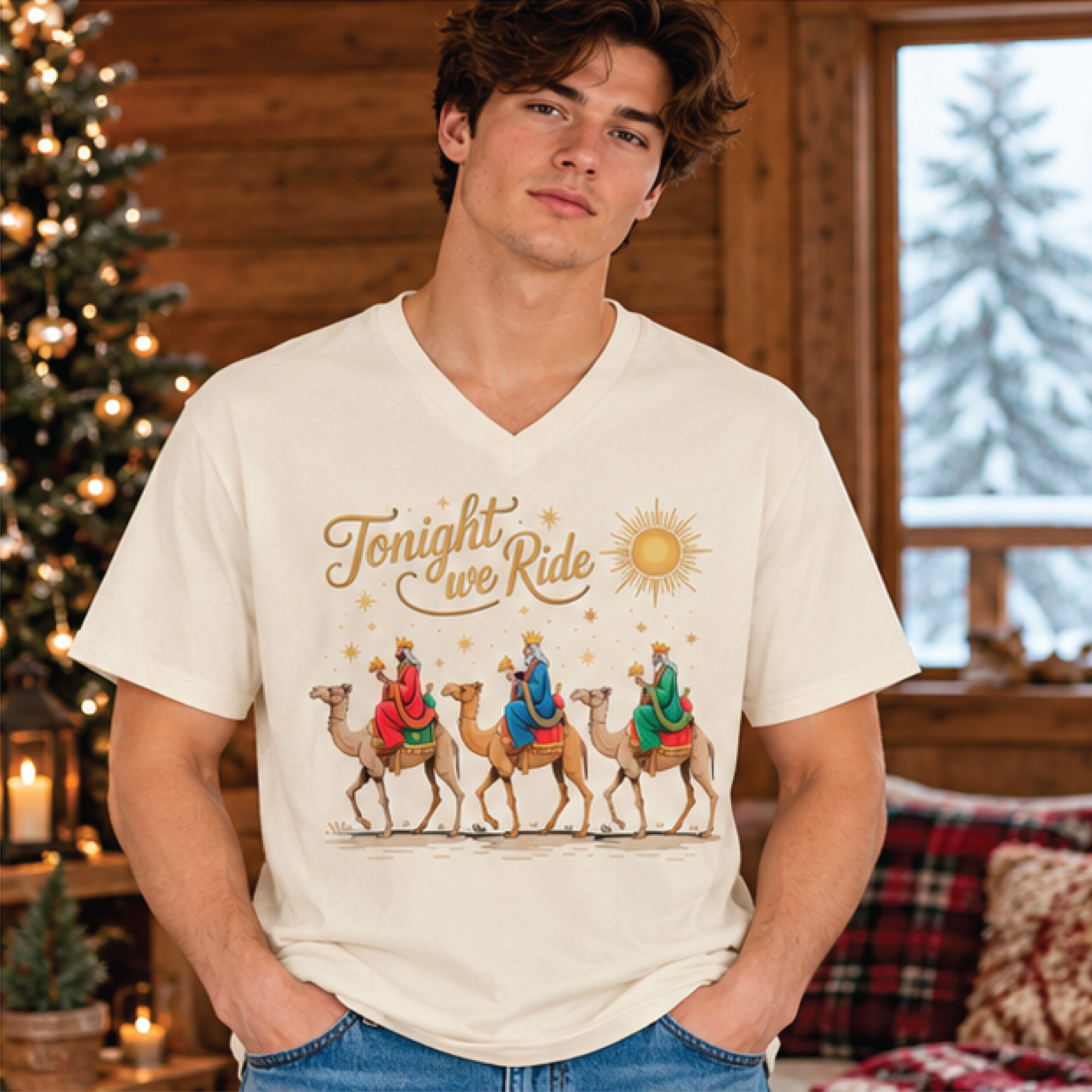 tonight we ride three wise men shirt, christmas nativity t-shirt, three kings camel tee, christian christmas gift, faith