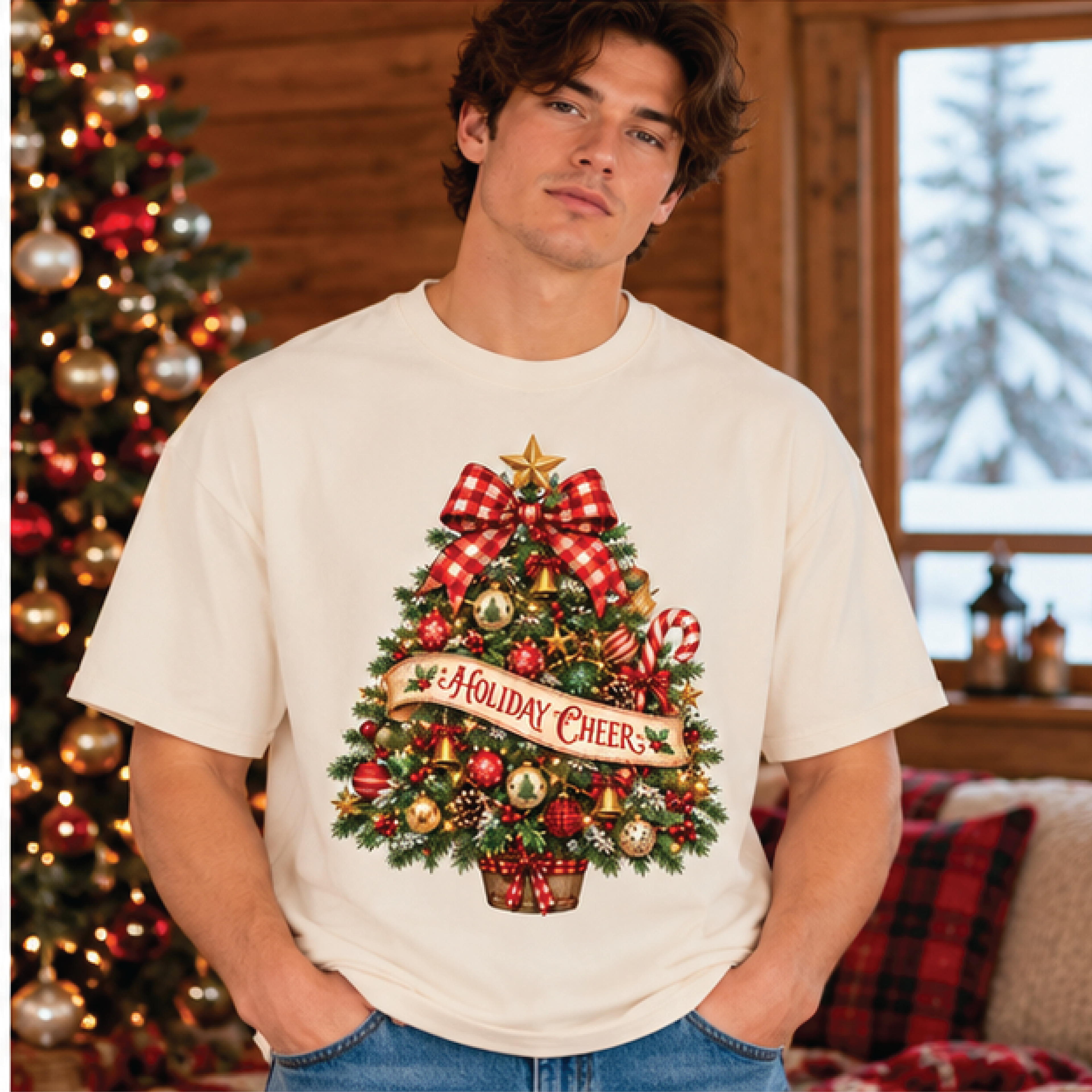 holiday cheer christmas shirt, vintage christmas tree t shirt, retro xmas graphic tee, festive holiday gift, christmas