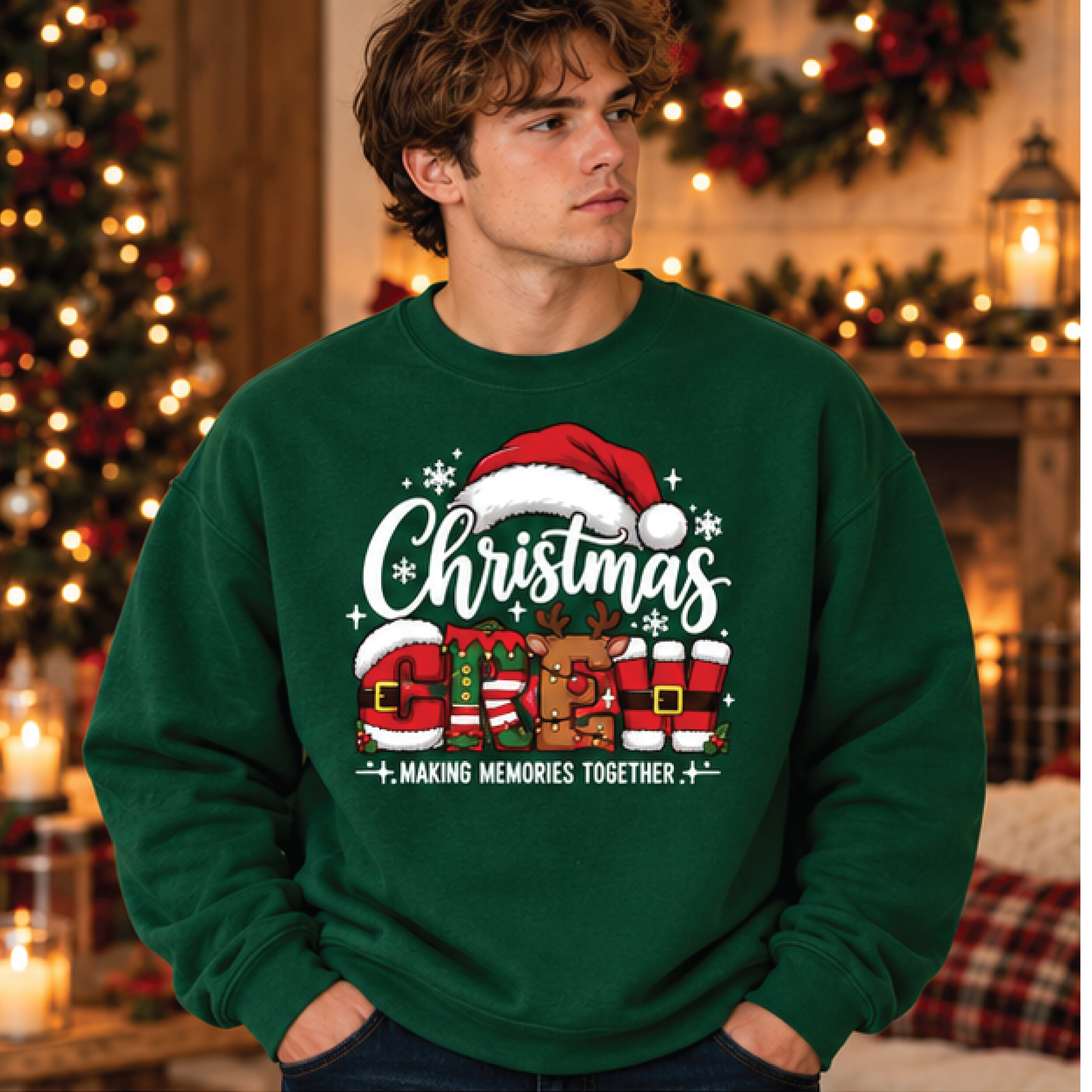 christmas crew sweatshirt, making memories together christmas shirt, festive holiday crewneck, family xmas gift