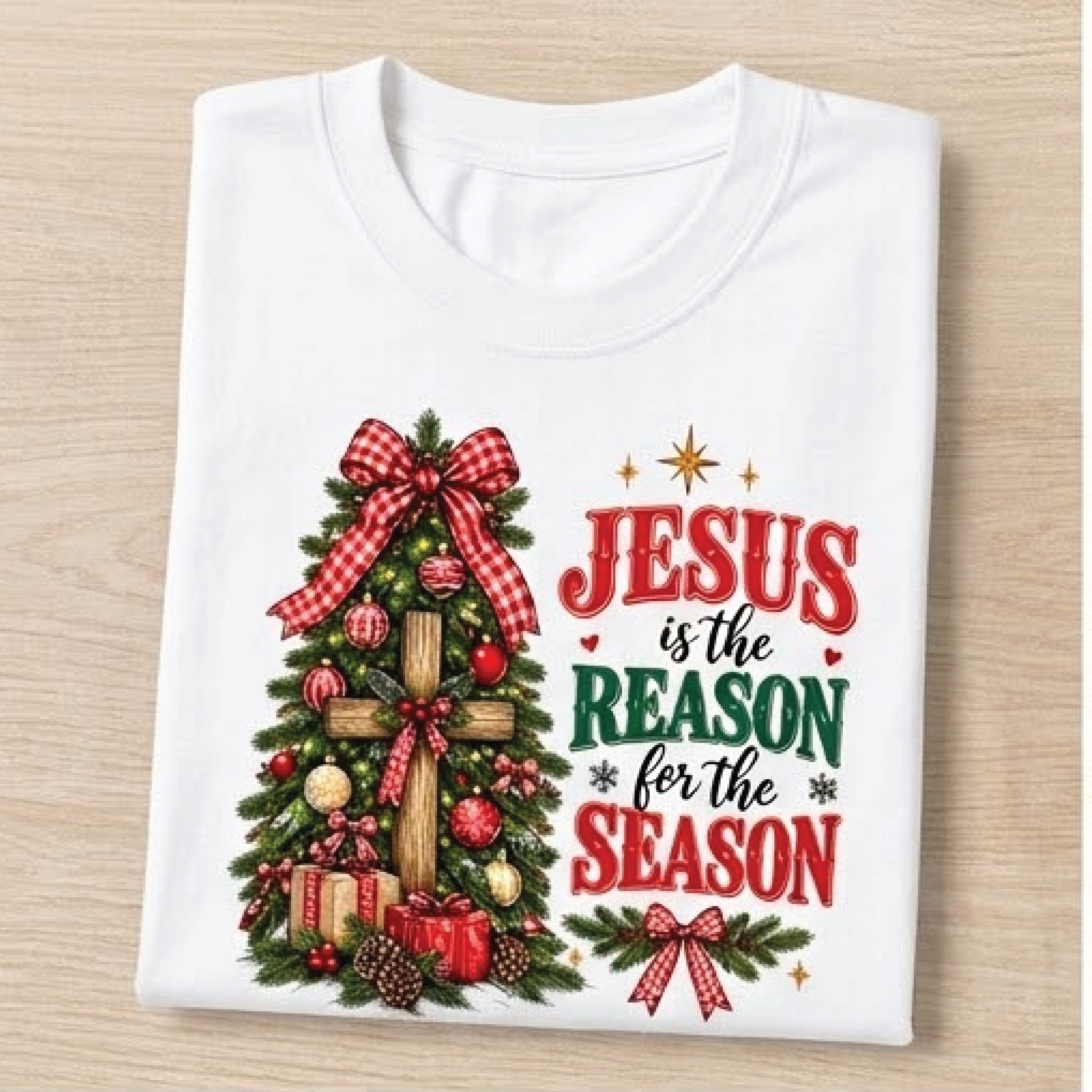 jesus is the reason for the season shirt, christian christmas t-shirt, faith christmas tree tee, religious holiday gift