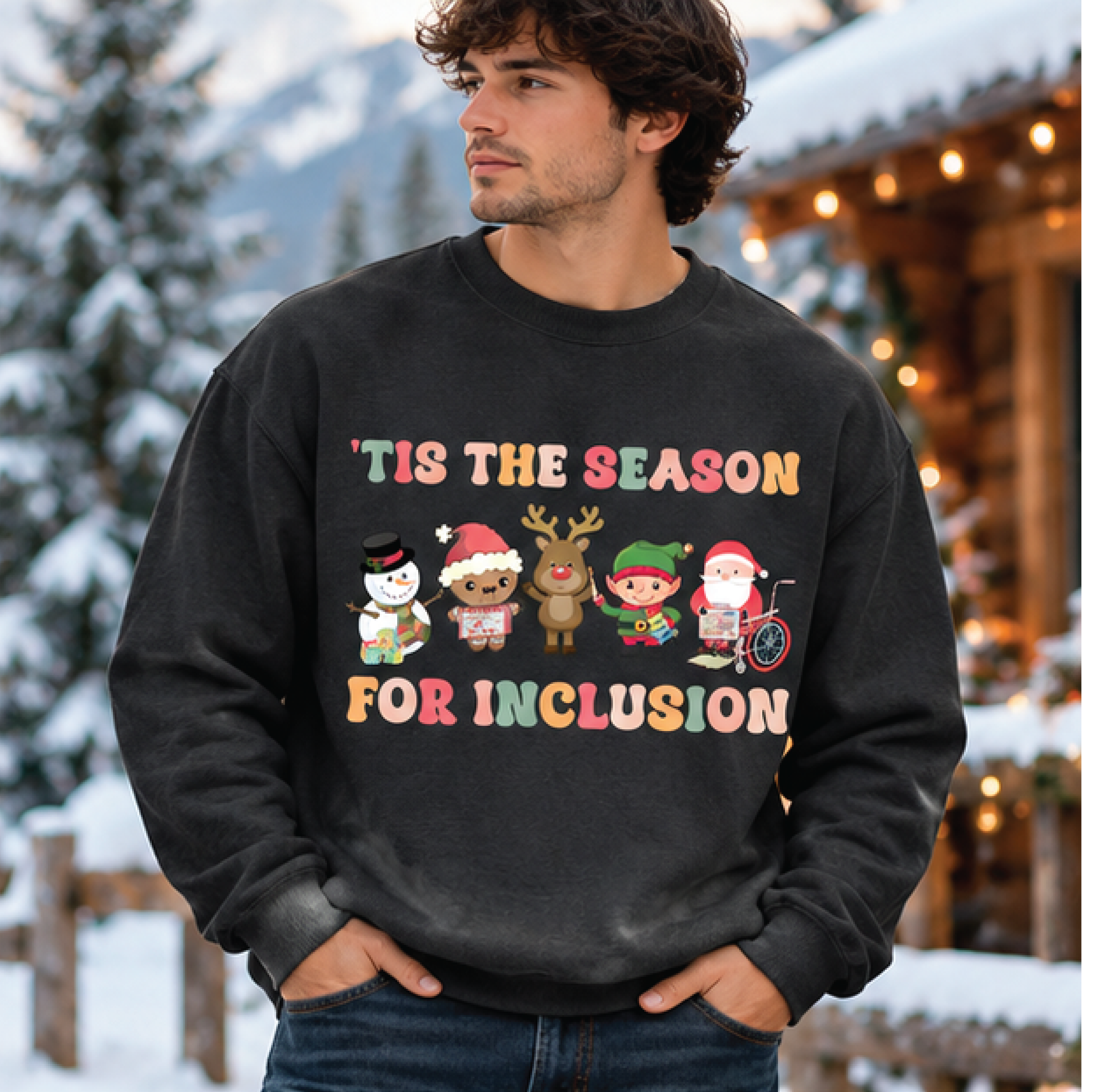 tis the season for inclusion christmas sweatshirt, inclusive holiday crewneck, disability awareness teacher gift