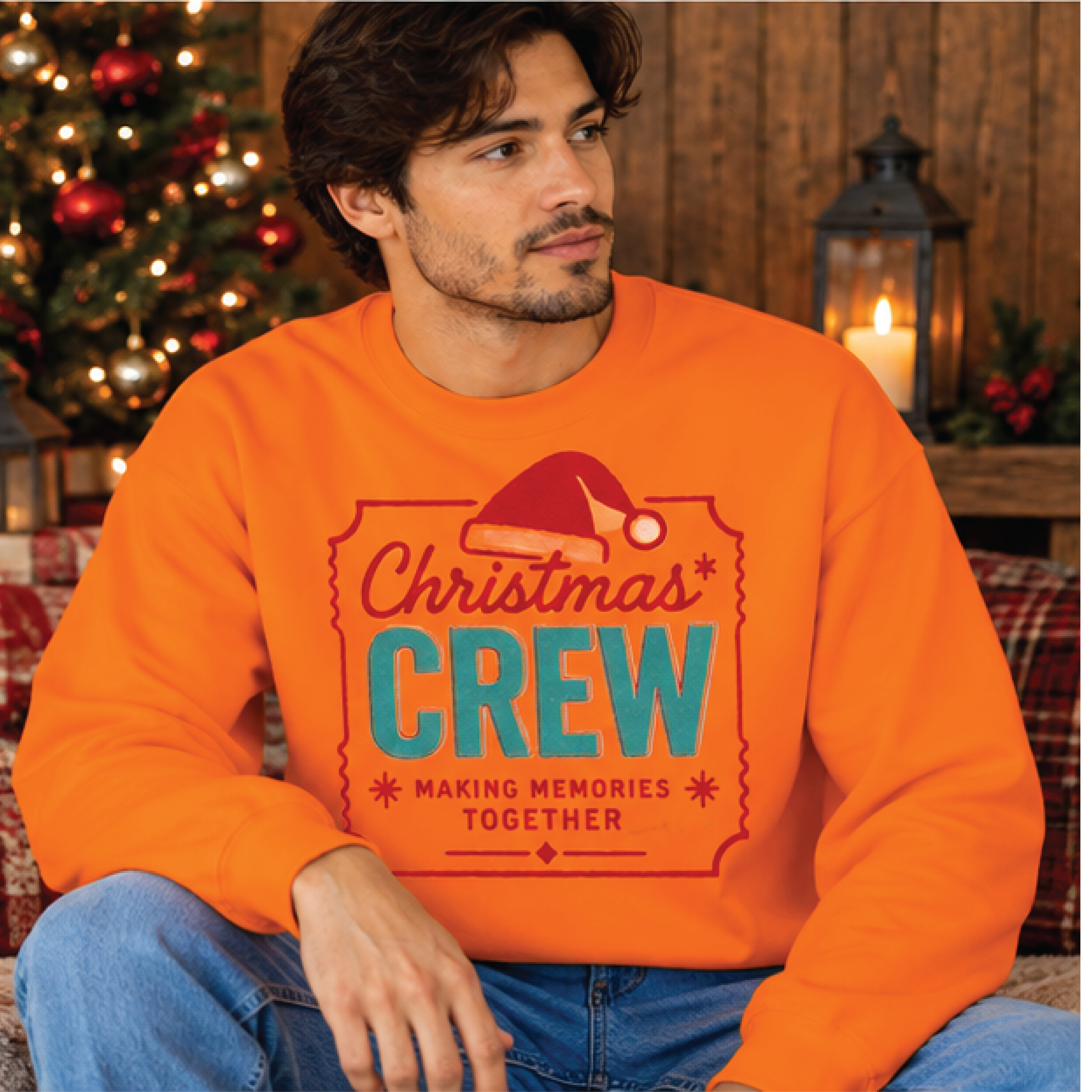 christmas crew sweatshirt, making memories together holiday sweater, matching family christmas pullover, festive group