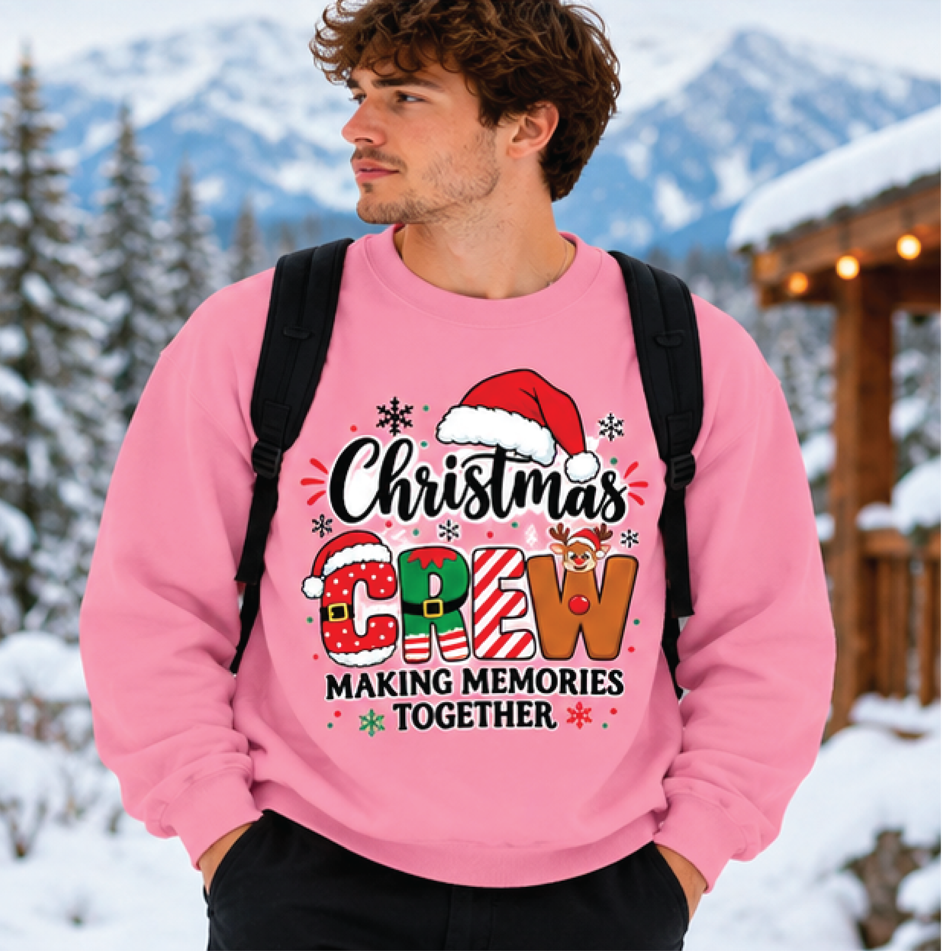 christmas crew sweatshirt, making memories together holiday crewneck, matching family christmas sweater, festive xmas