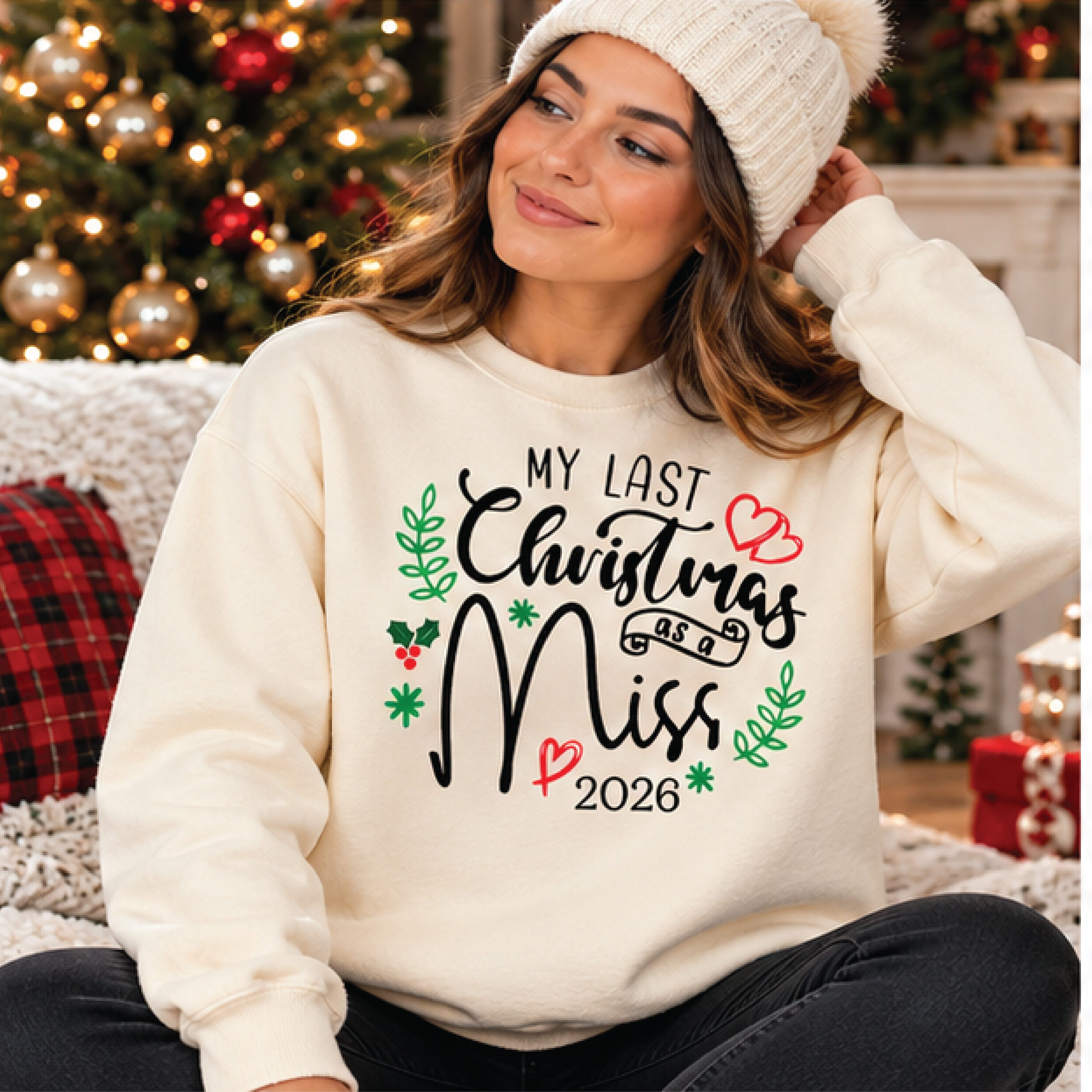 my last christmas as a miss 2026 sweatshirt, future mrs bridal christmas crewneck, bride to be holiday gift, unisex