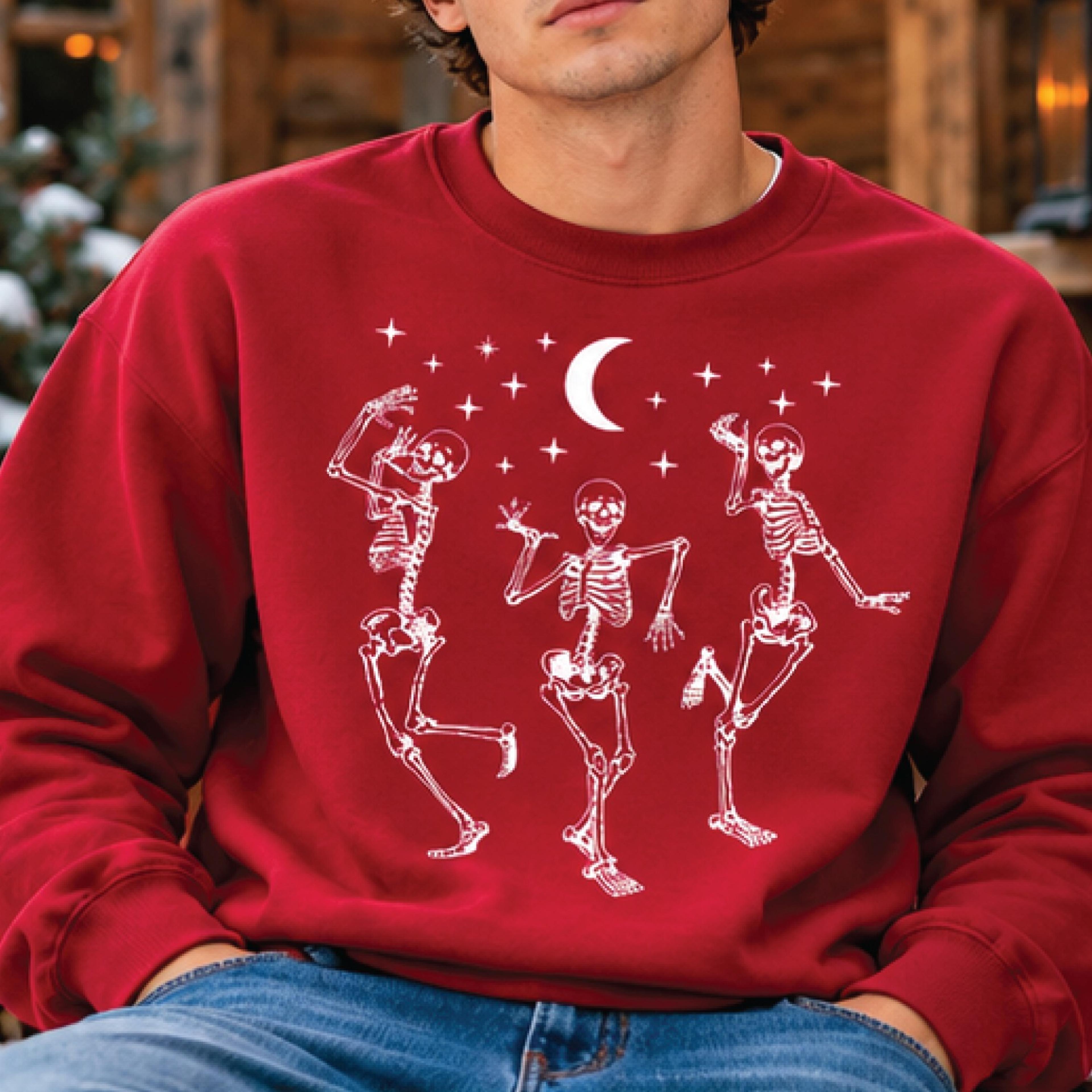 merry and bright christmas sweatshirt, colorful holiday graphic crewneck, festive christmas tree pullover, unisex xmas
