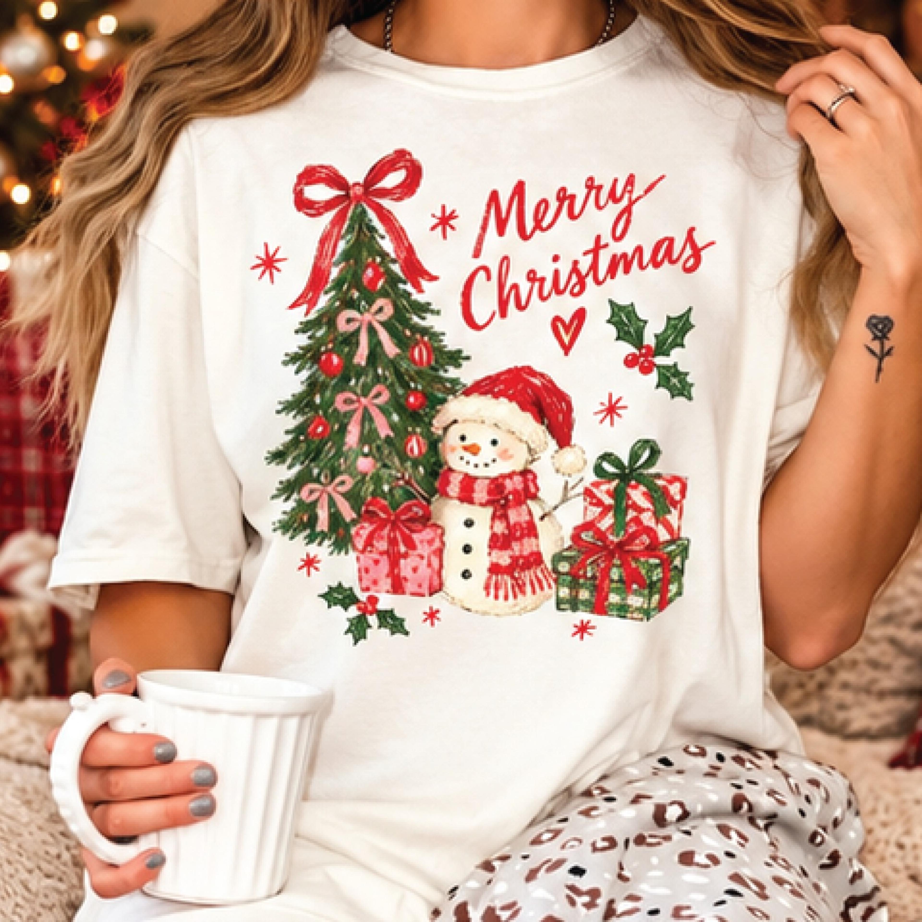merry christmas snowman shirt, cute christmas tree graphic tee, festive holiday t shirt, cozy winter xmas gift