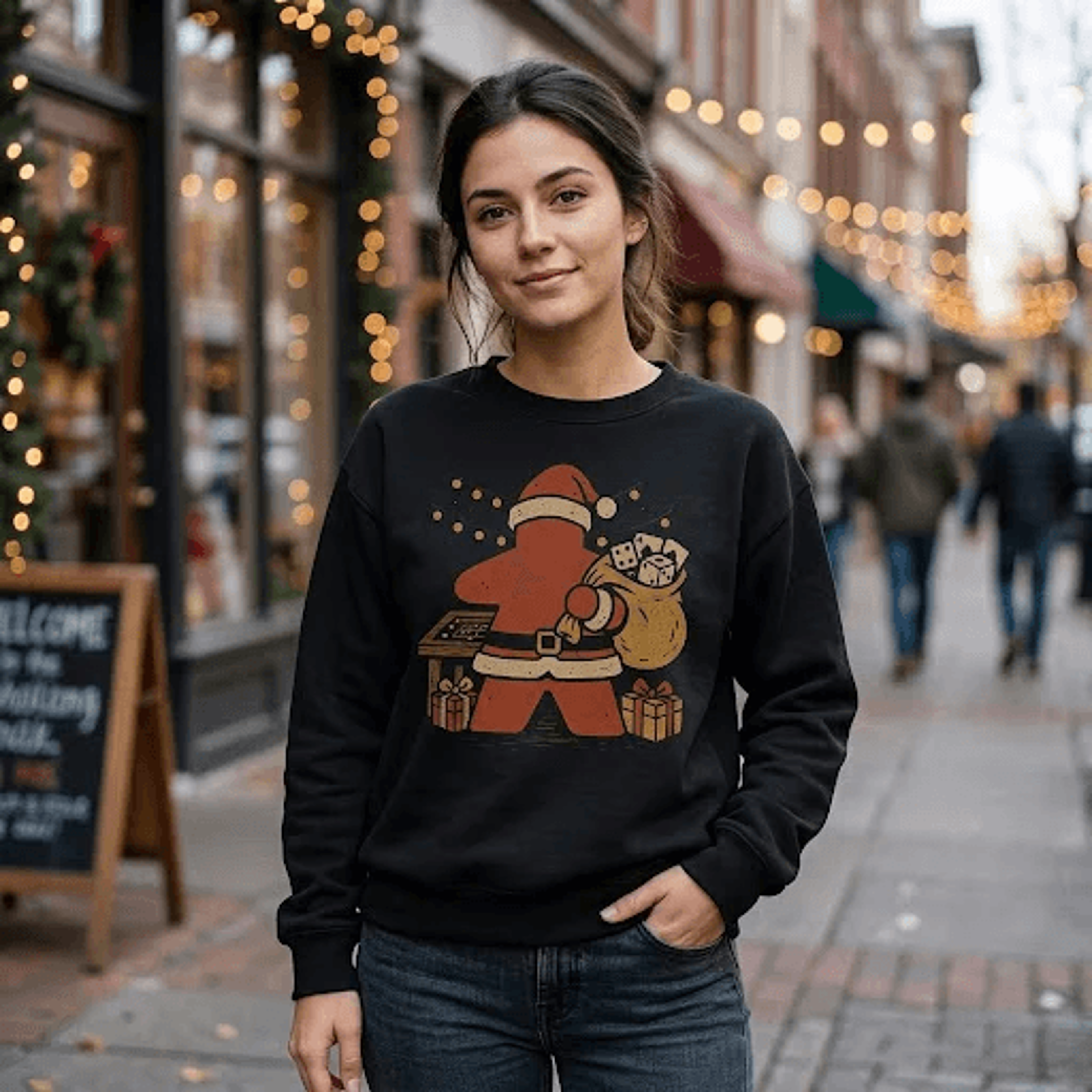 retro santa claus christmas sweatshirt, vintage santa delivering gifts graphic crewneck, funny holiday sweater, unisex