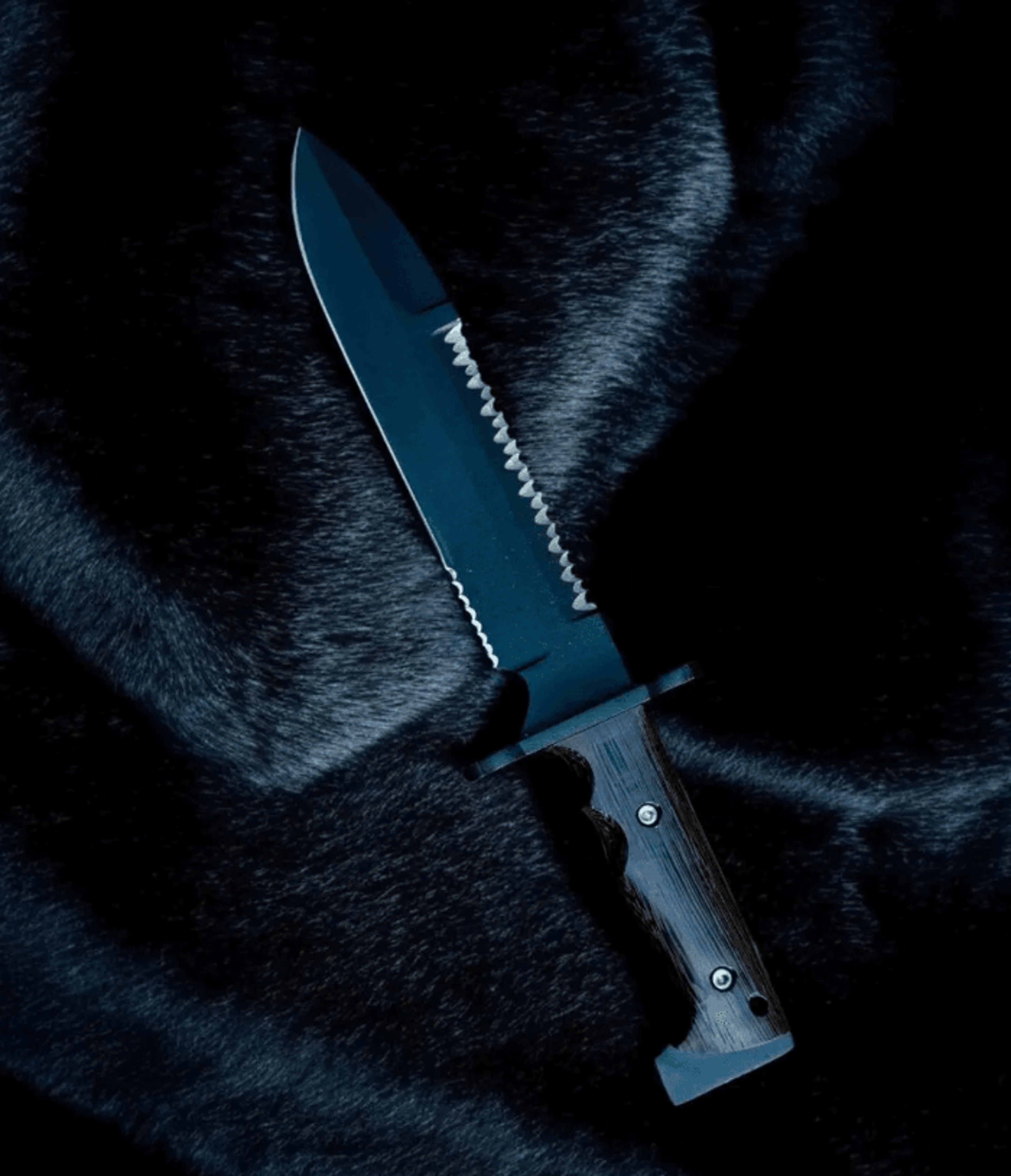 hand-forged carbon steel bowie knife | 15" survival blade with wangi wood handle | heavy-duty hunting knife